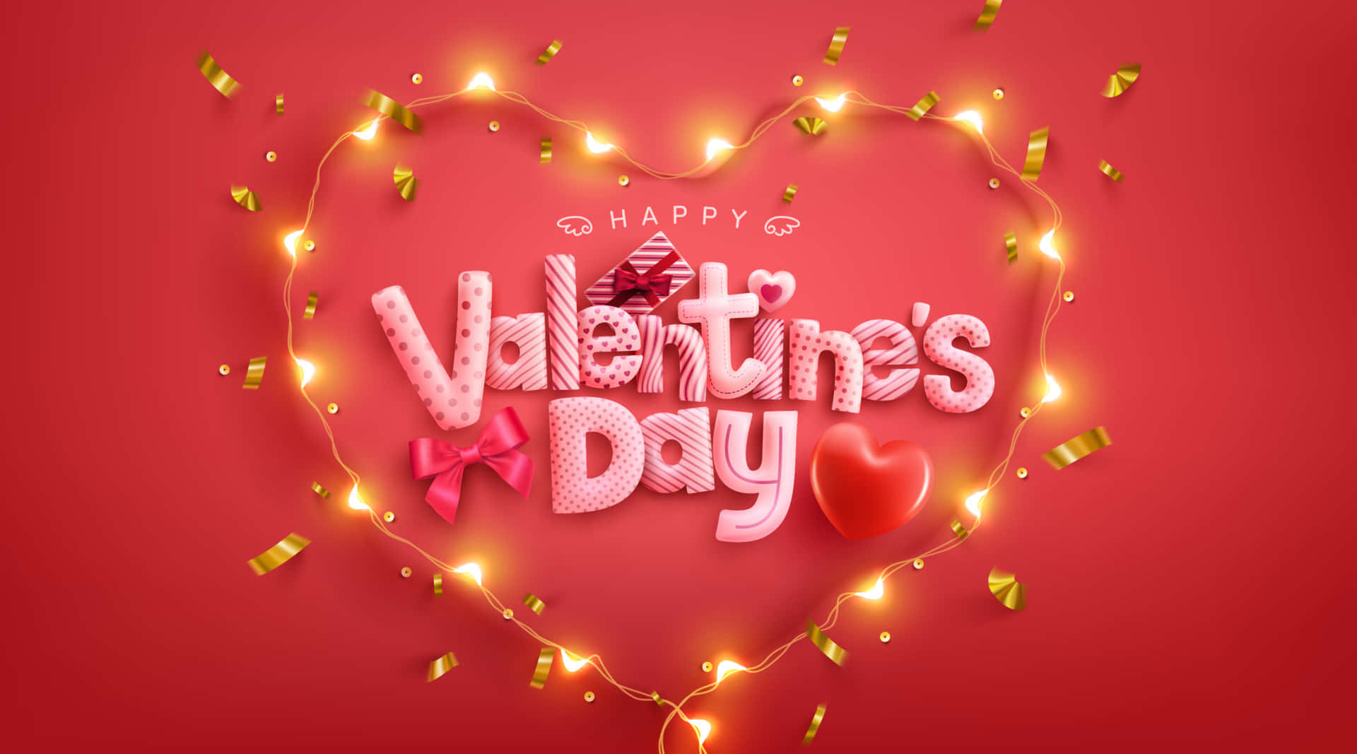 3d Cute Happy Valentine Day Desktop Background