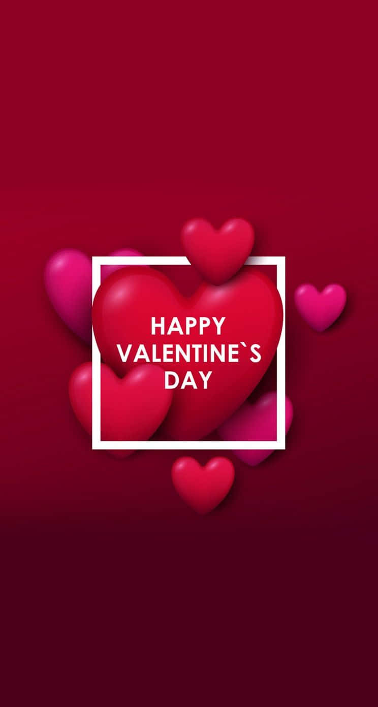 3d Cute Happy Valentine Day Phone Background