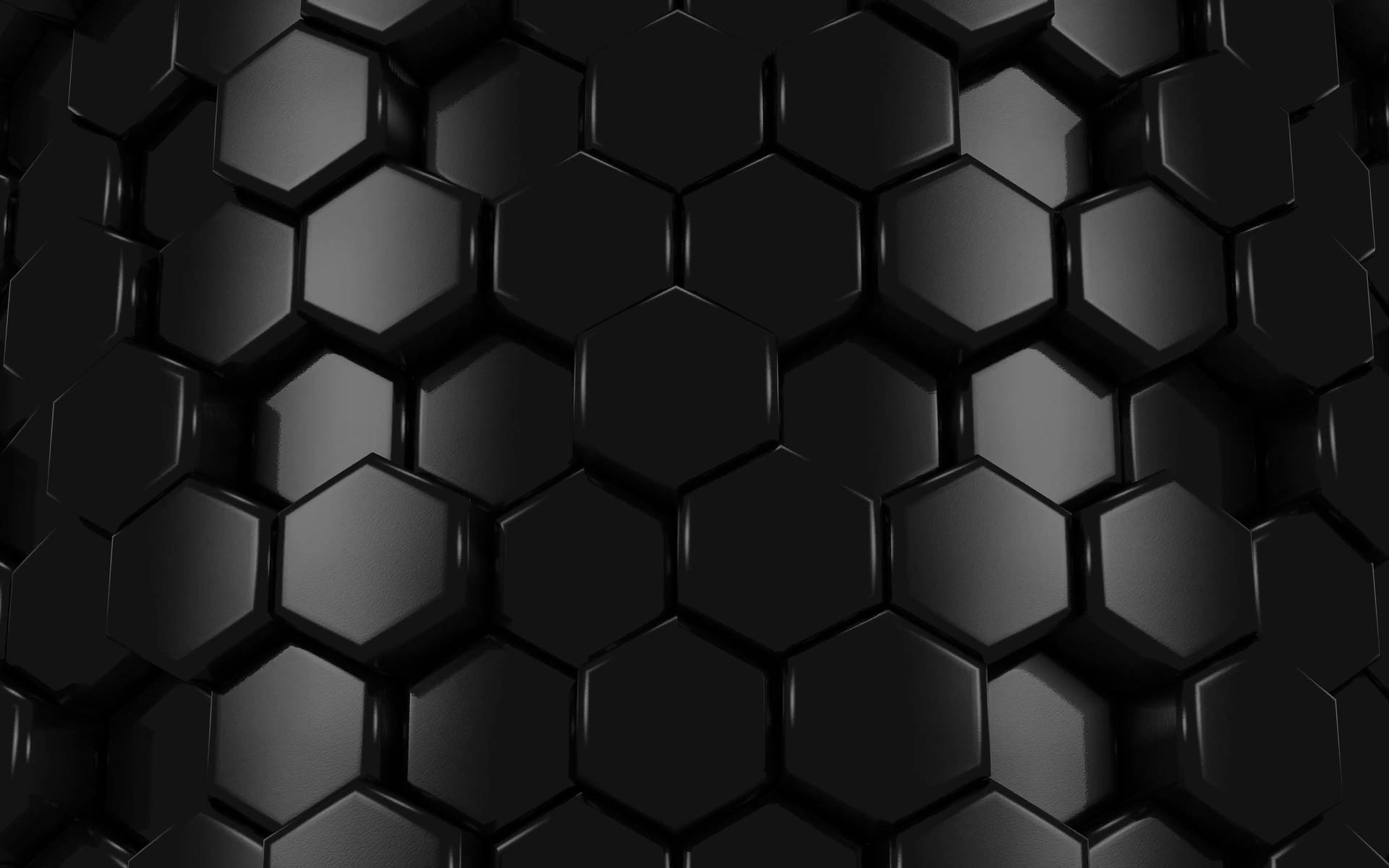 3d Dark Aesthetic Hexagon Black Pattern