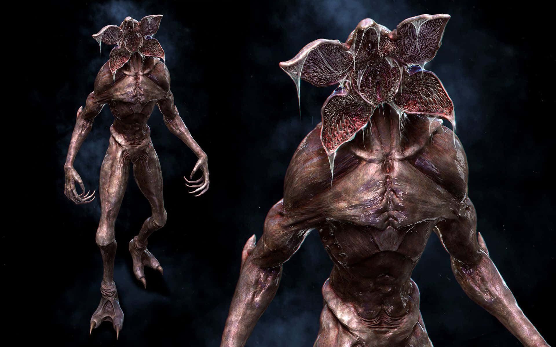3d Demogorgon Figures Stranger Things Background