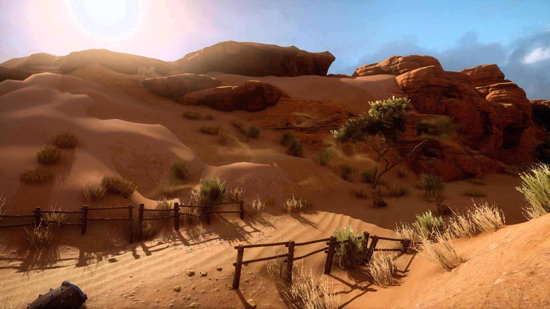 3d Desert At Daytime Background