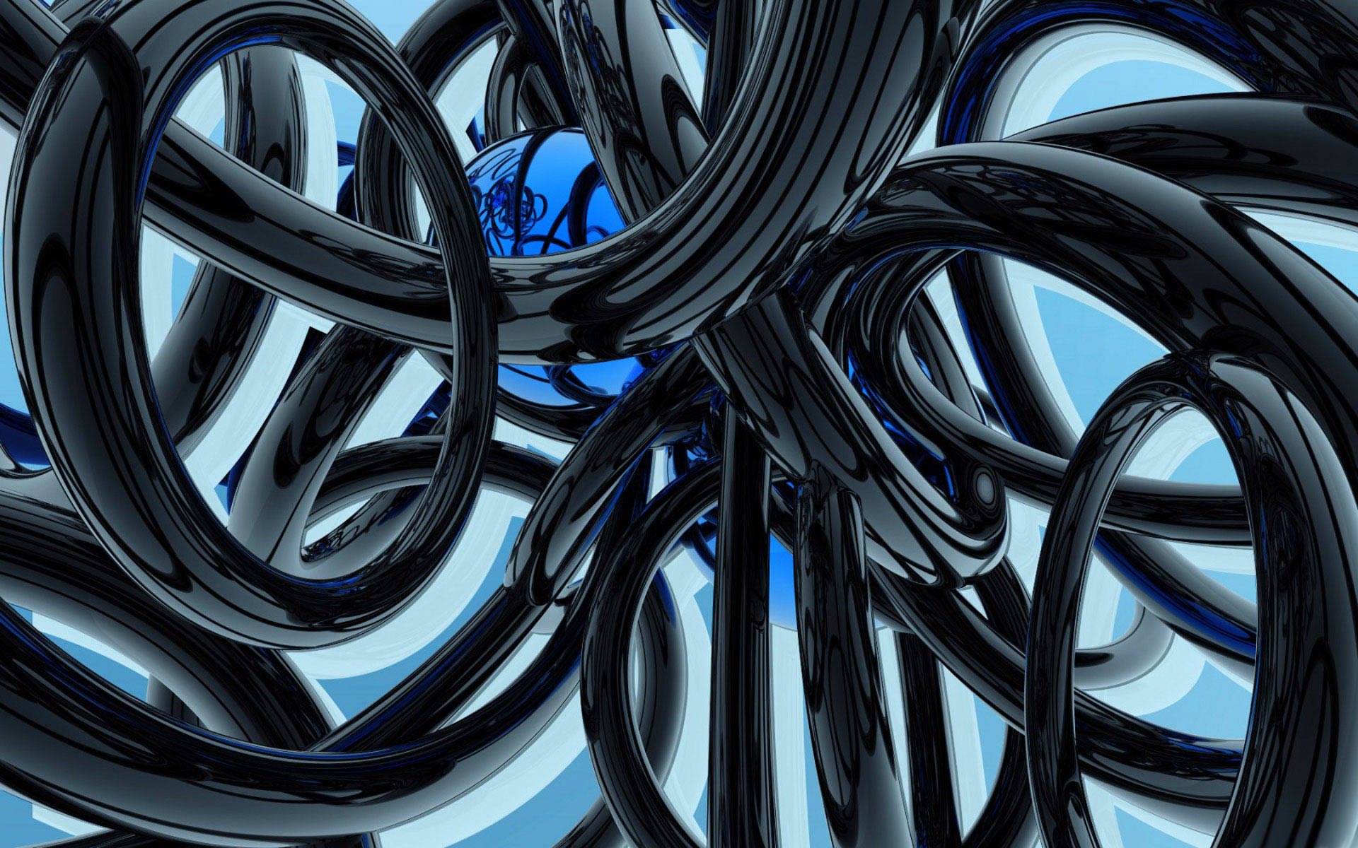 3d Desktop Abstract Thick Black Lines Background