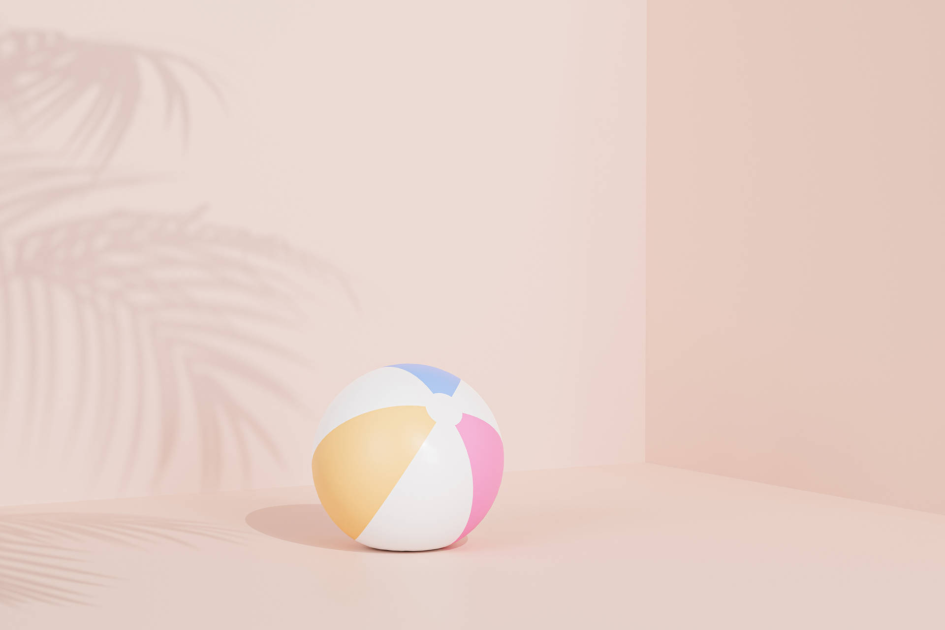 3d Desktop Beach Ball Background