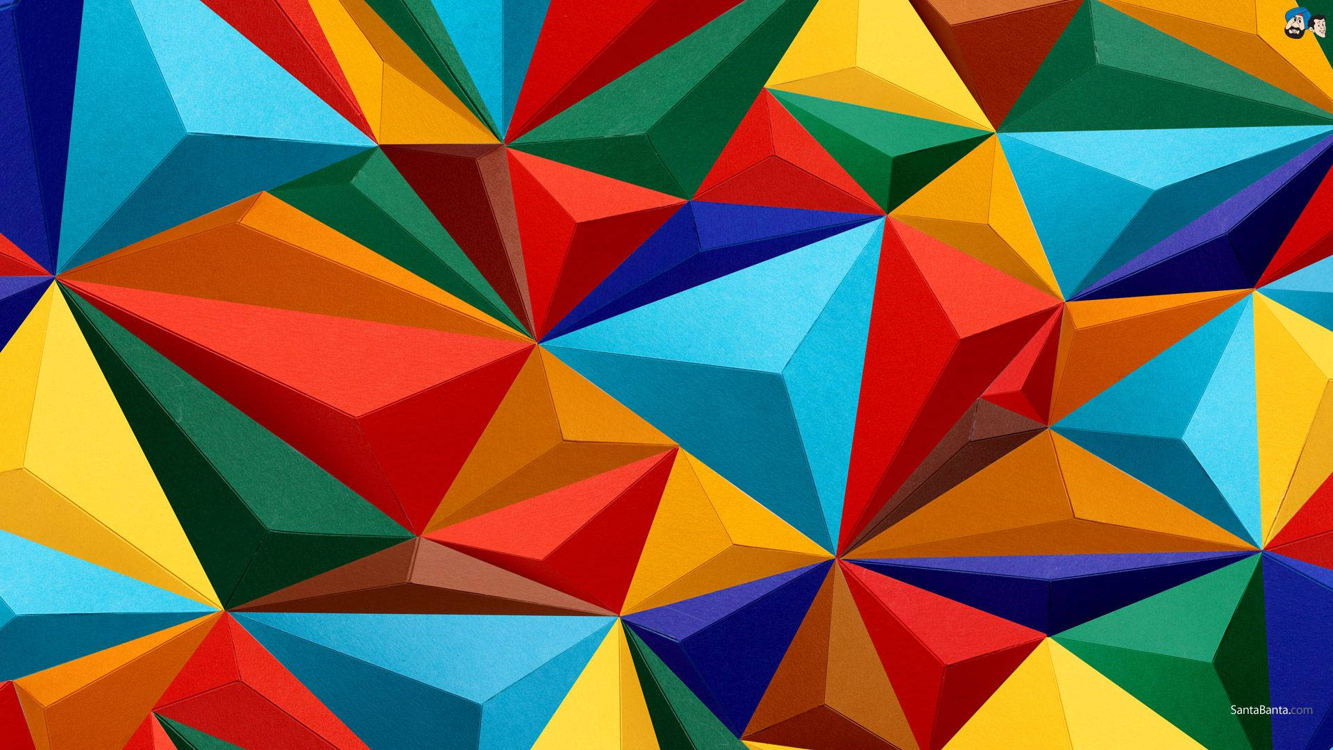 3d Dynamic Colorful Pyramids Pattern Background