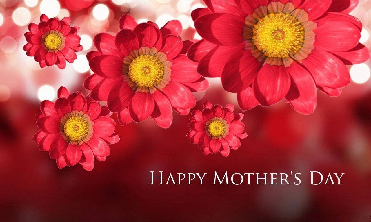 3d Flowers Mother's Day Greeting Background