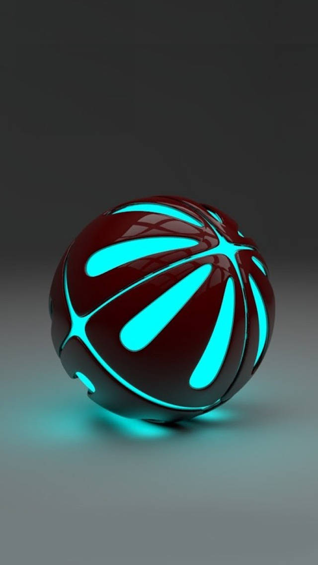 3d Glowing Blue Sphere Background