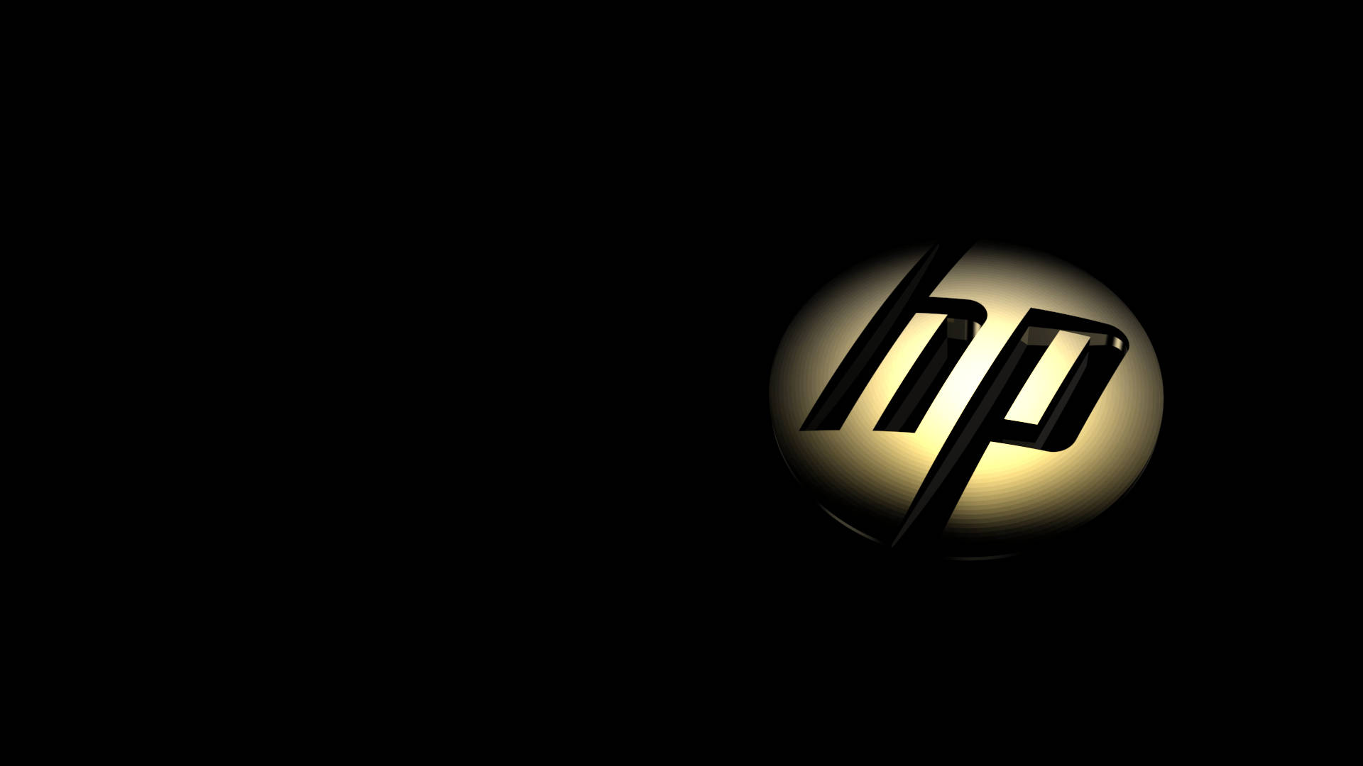 3d Gold Hp Logo Background