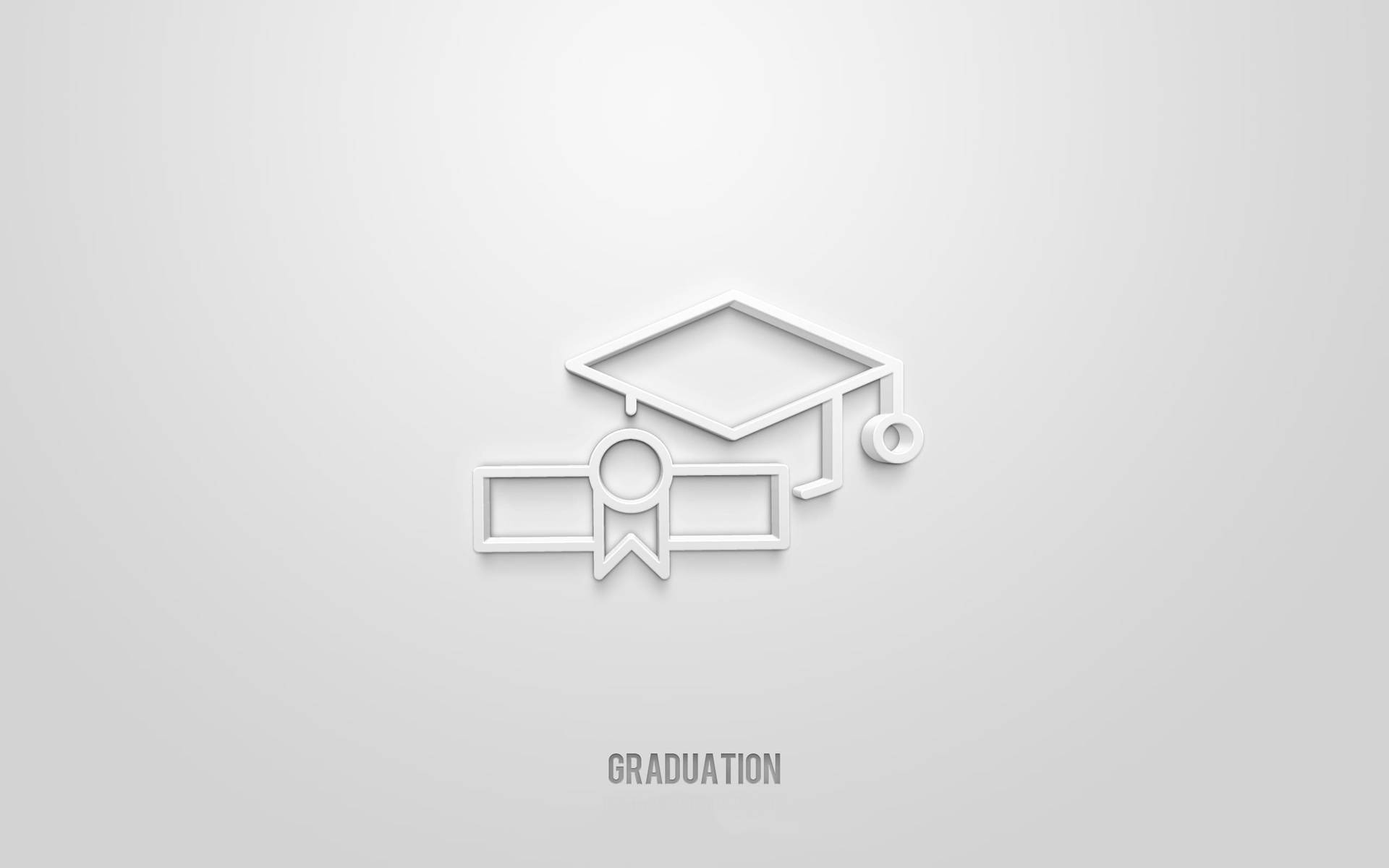 3d Graduation Icons Background