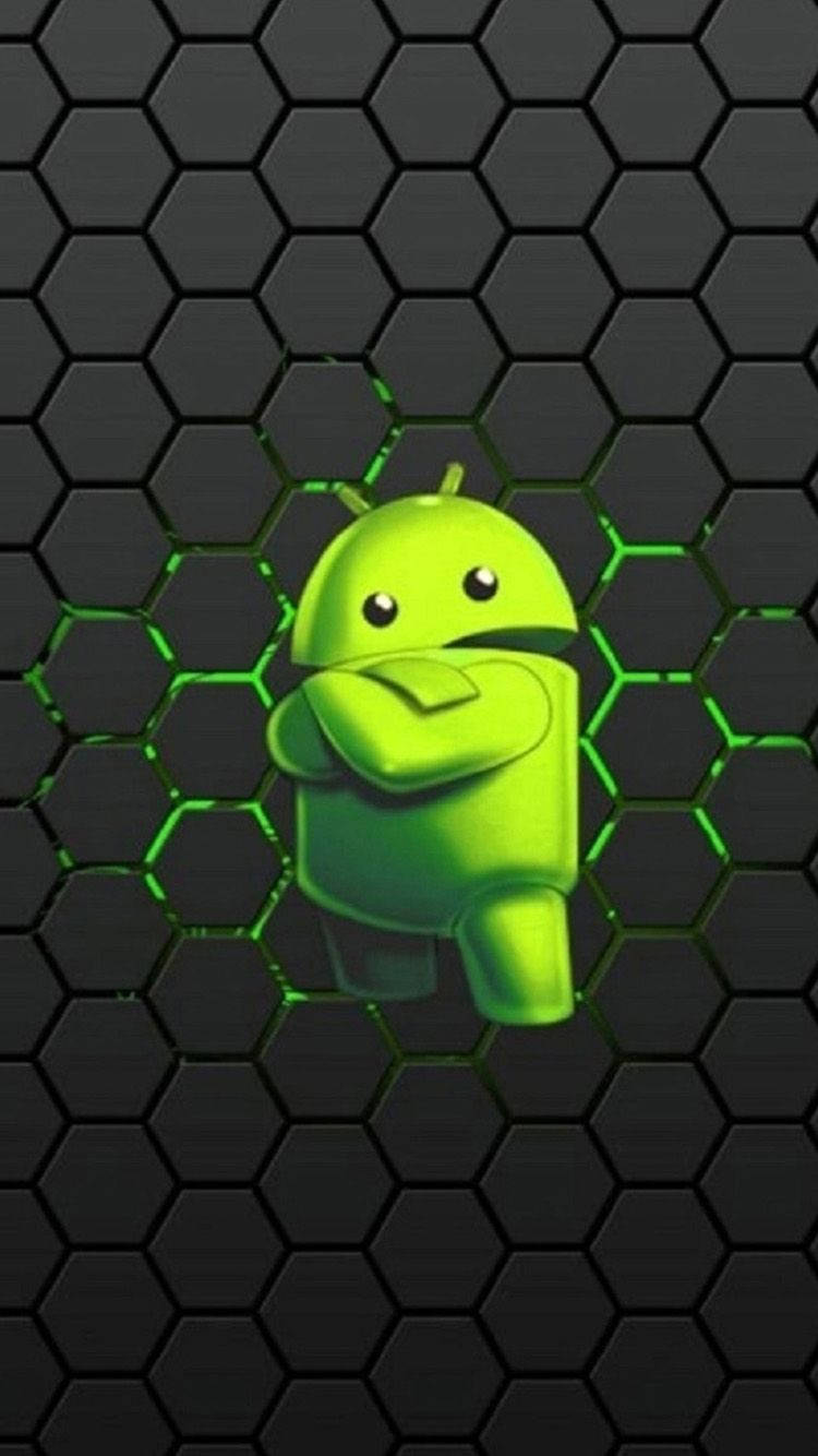 3d Green Android Icon Background
