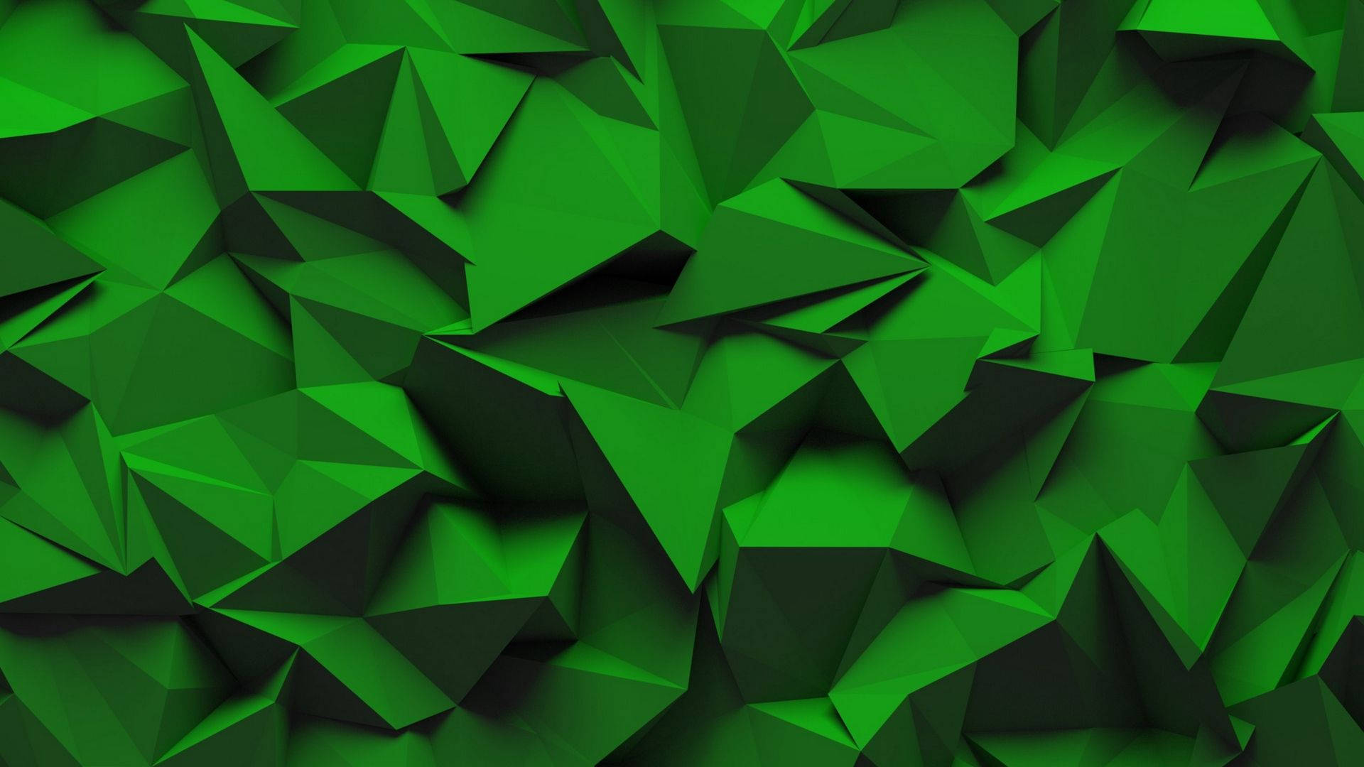 3d Green Geometric Shapes Background