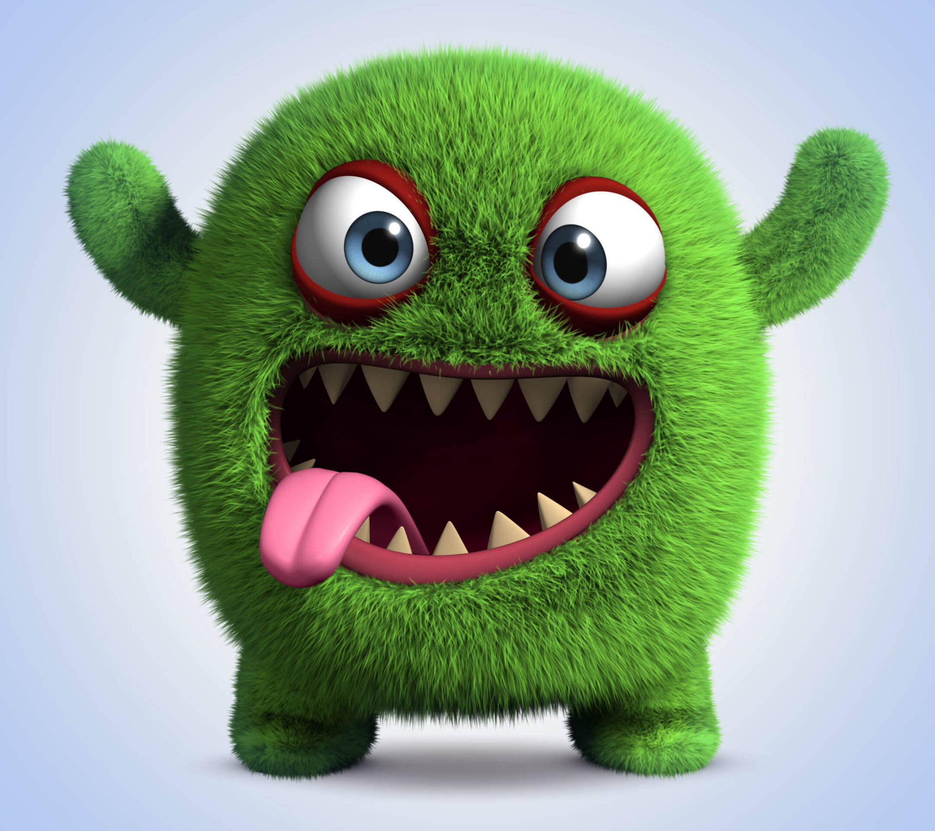 3d Green Monster Image Background