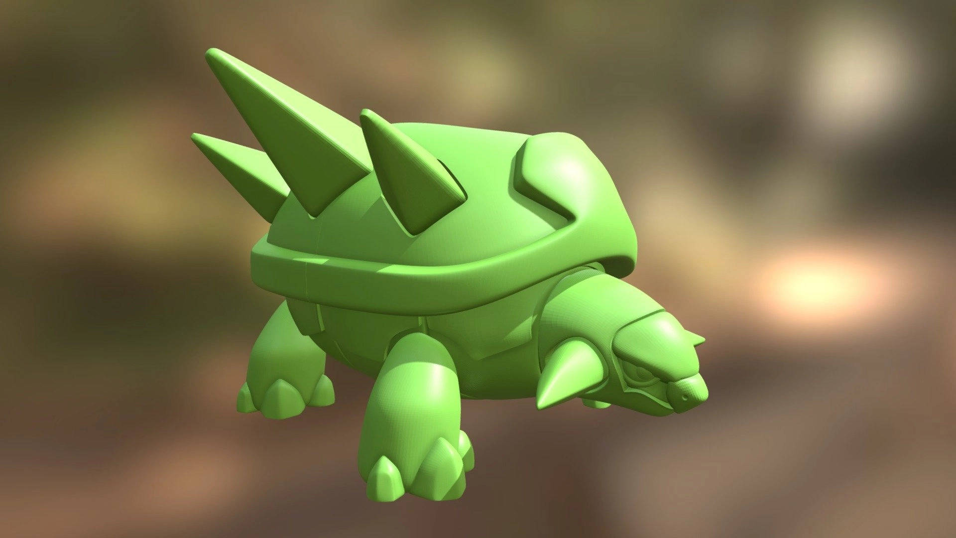 3d Green Torterra Pokemon Model