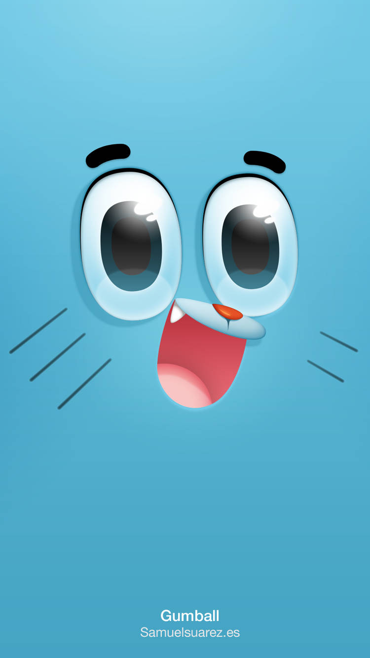 3d Gumball Face Background