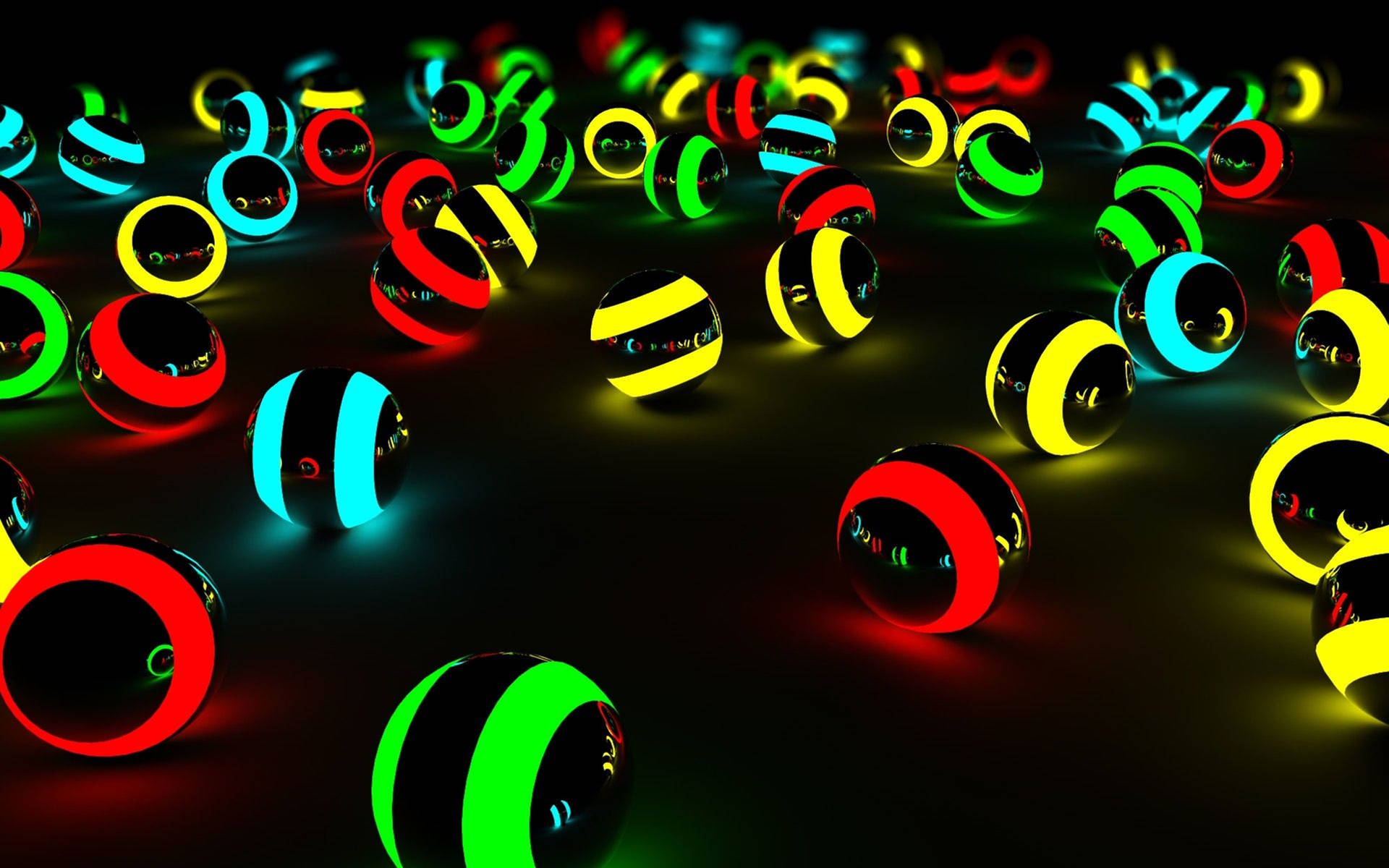 3d Hd Neon Marbles