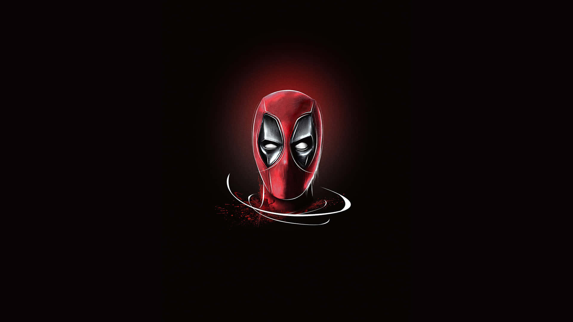 3d Head Deadpool Logo Background