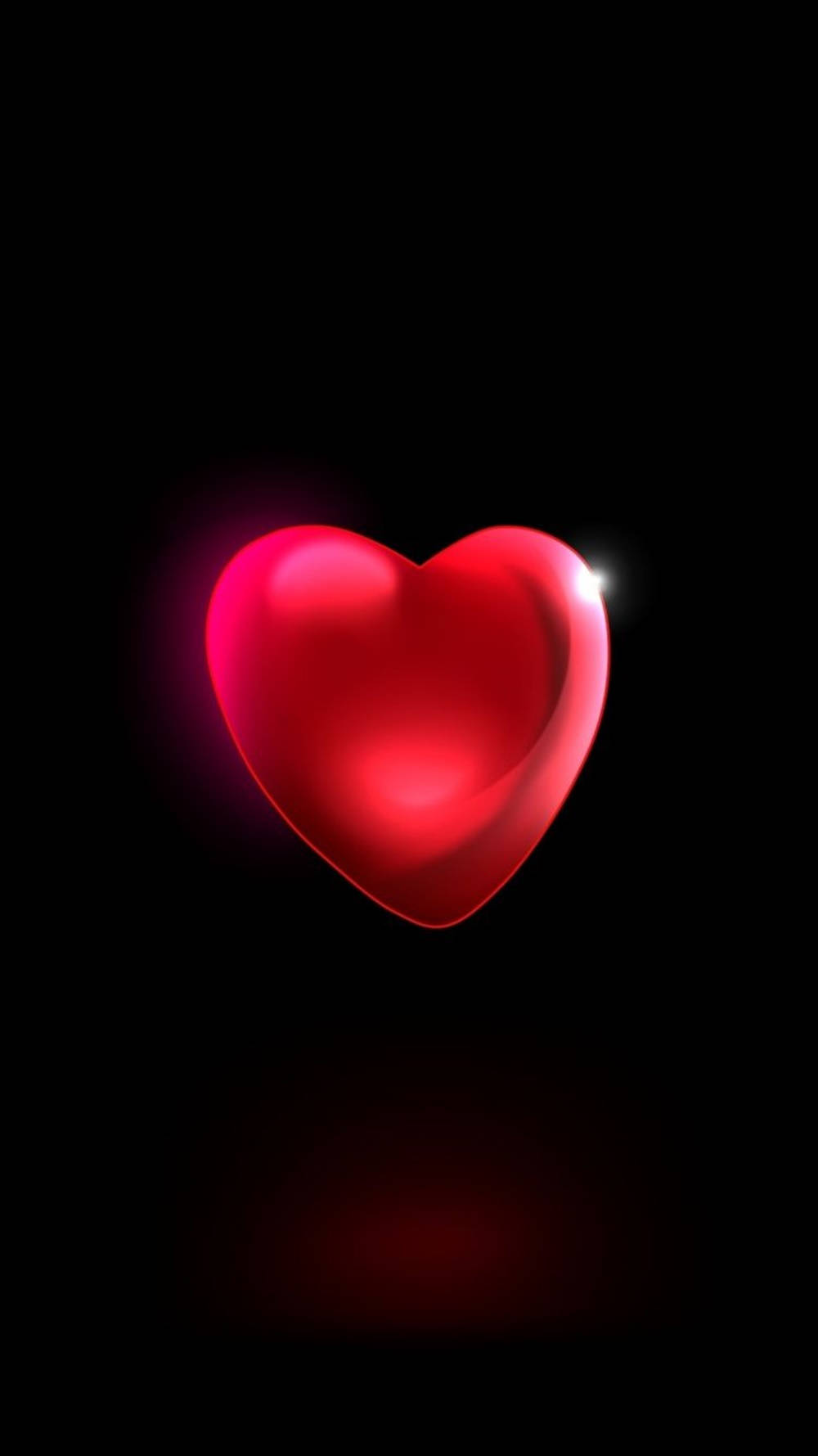 3d Heart Iphone Display Background