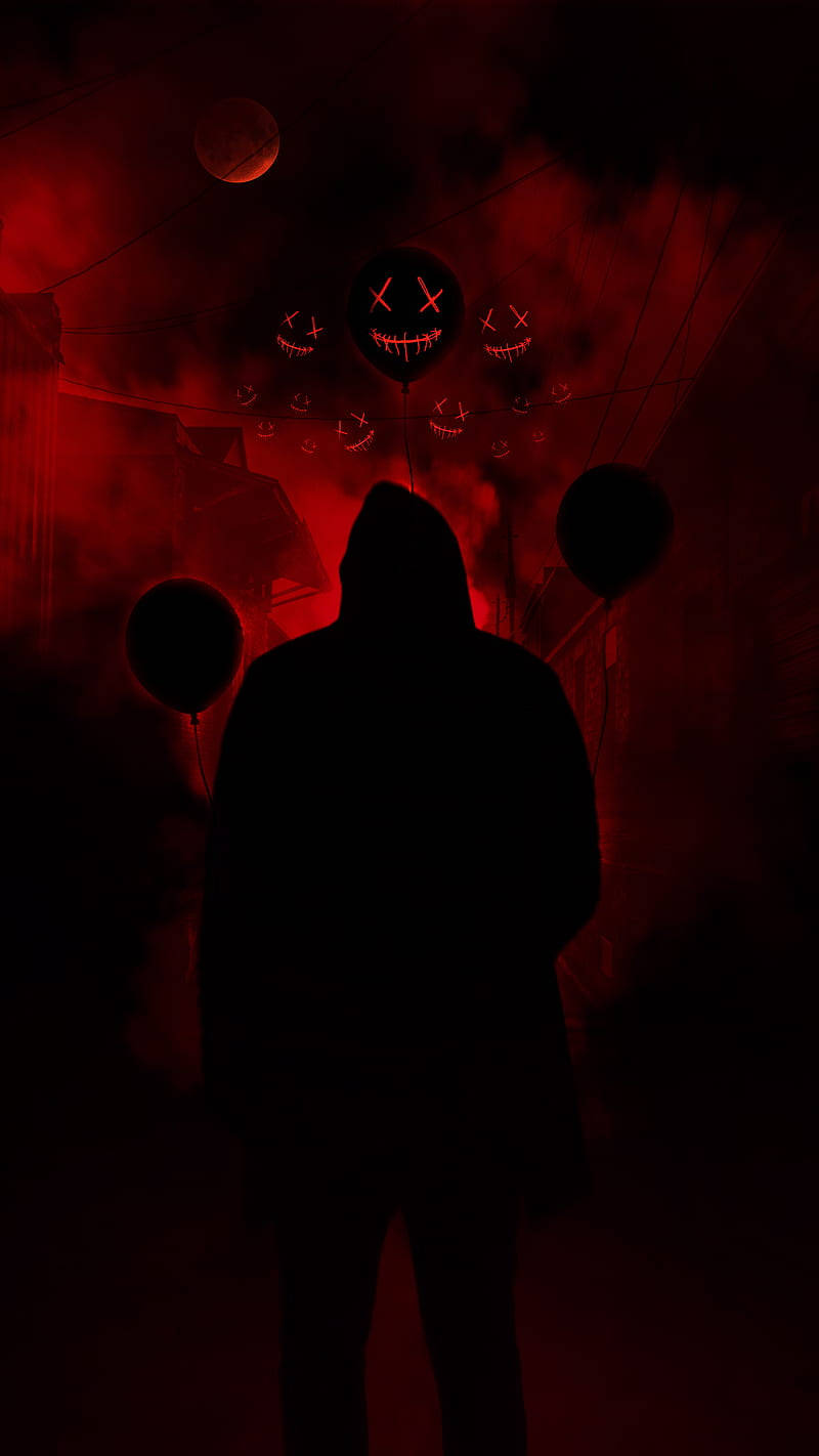 3d Horror Hooded Man Background