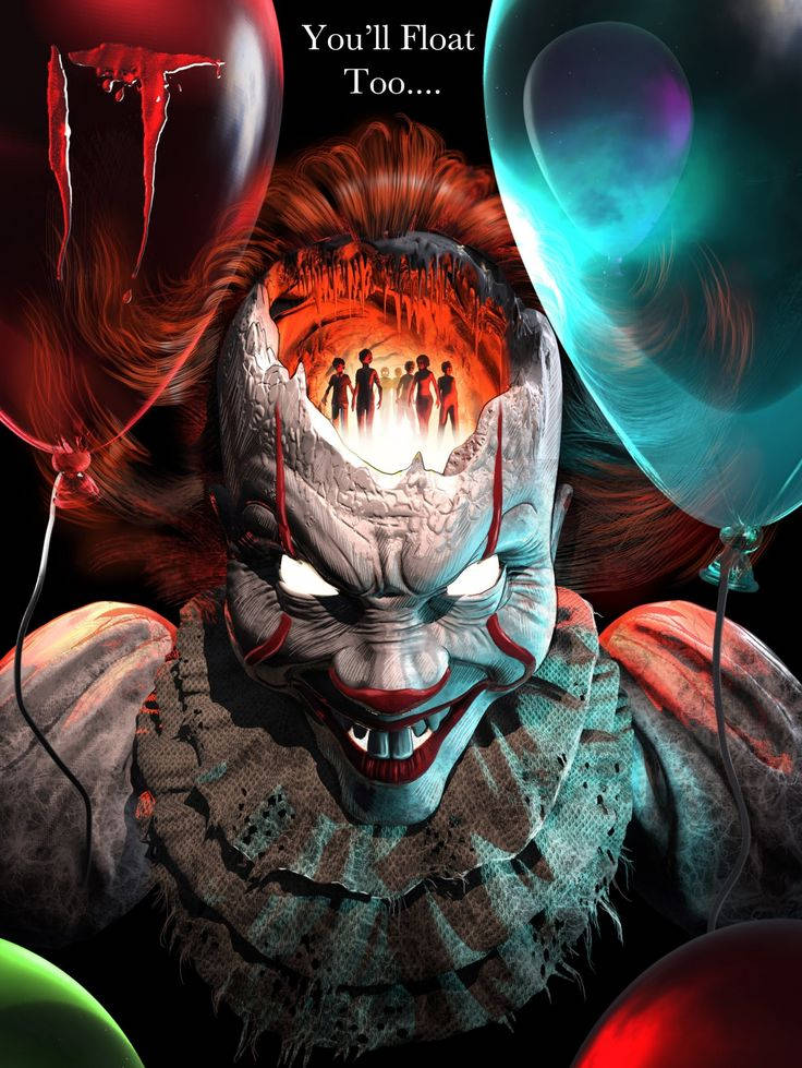 3d Horror Pennywise From It Background