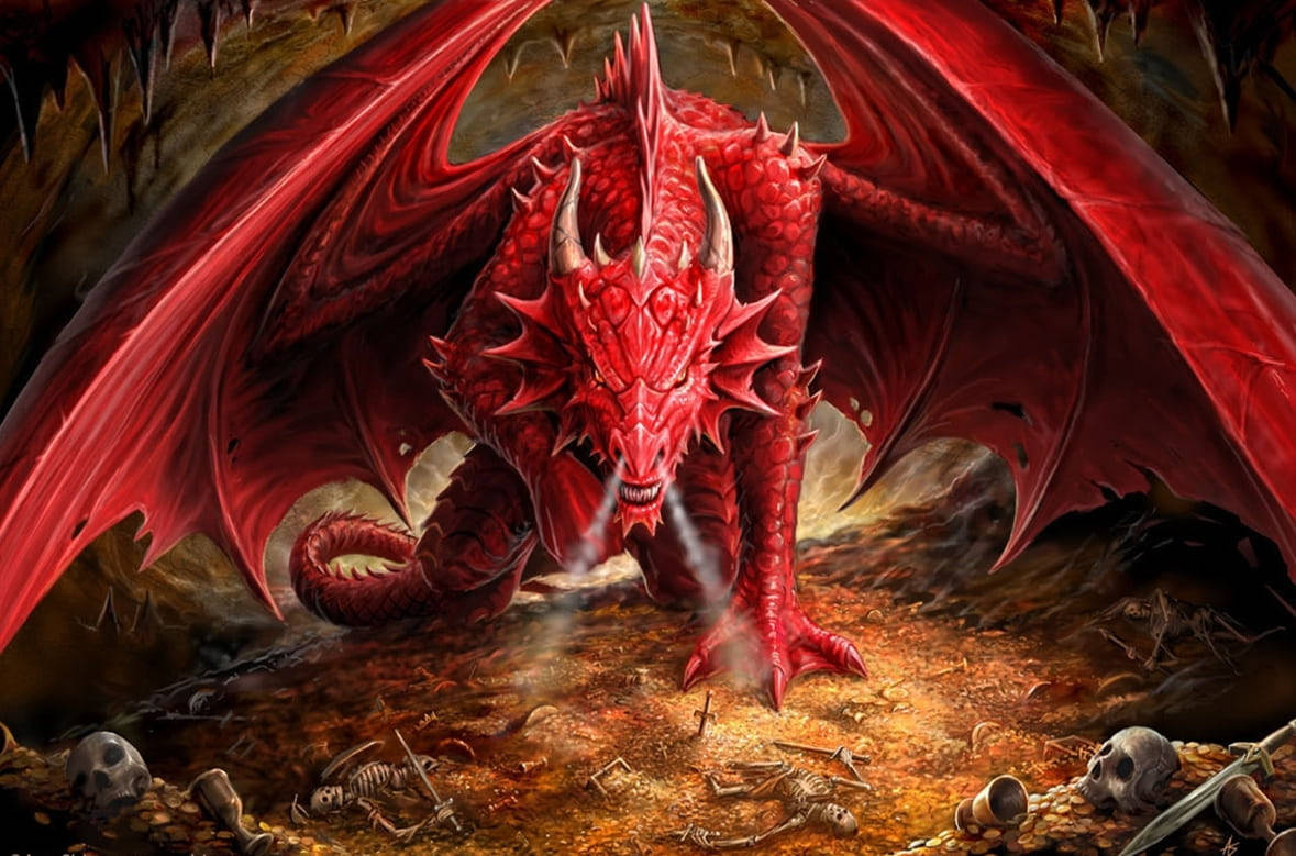 3d Illustration Of Red Dragon