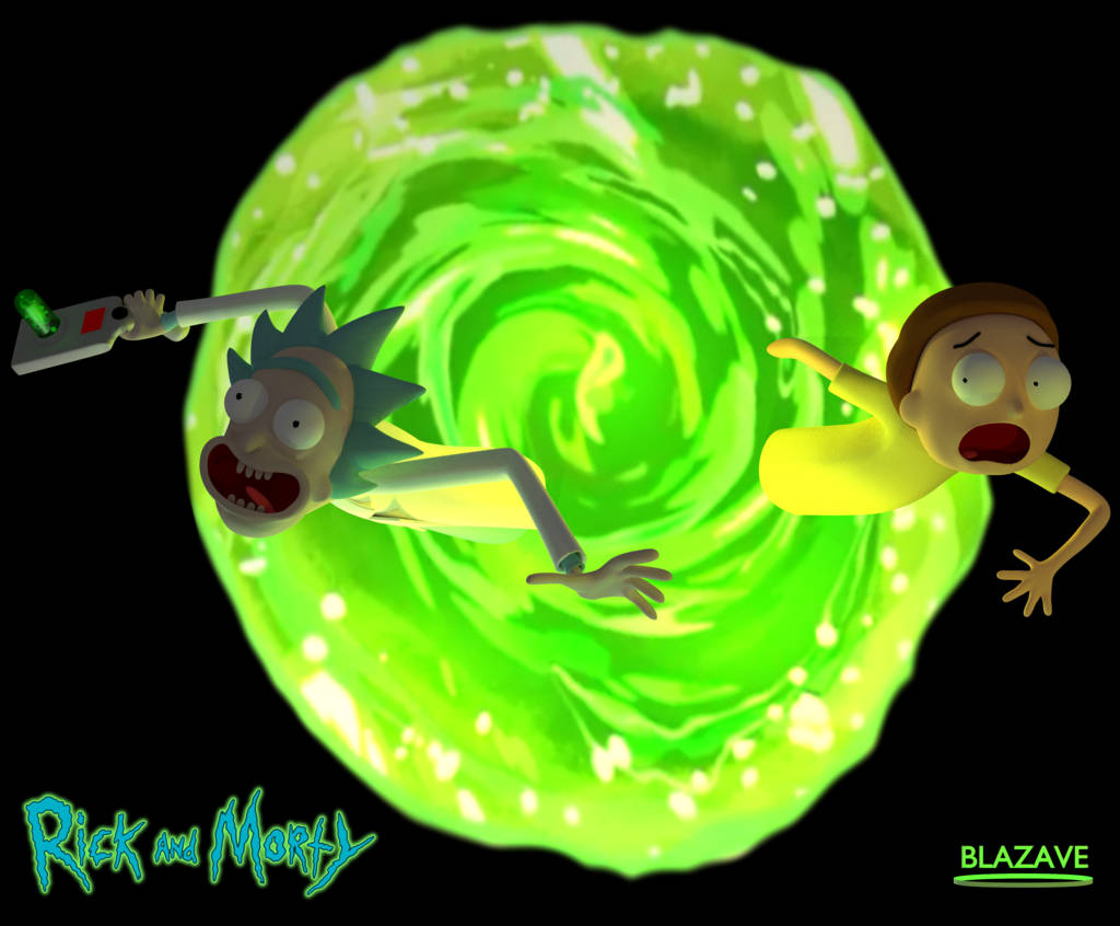3d Illustration Rick And Morty 4k Background