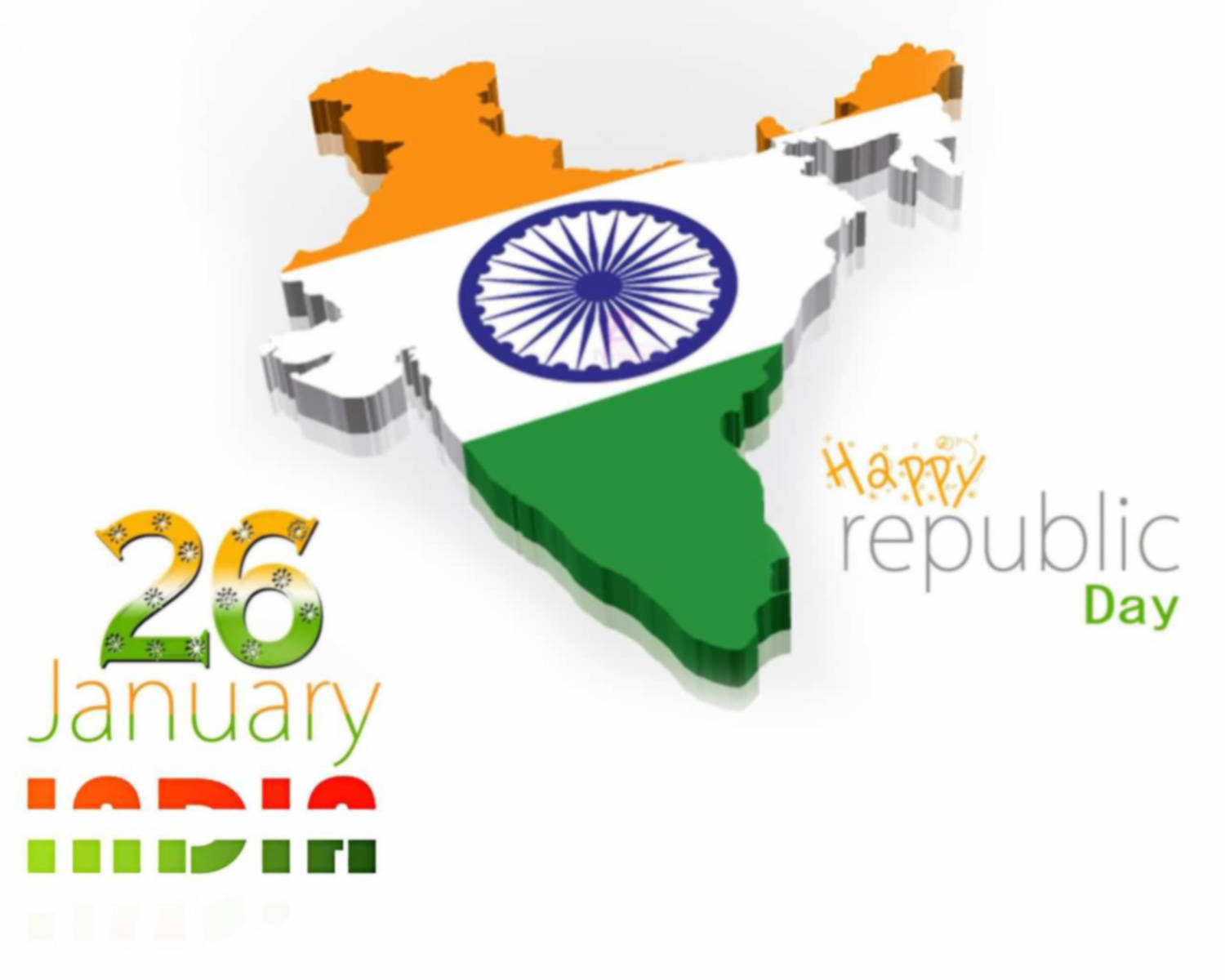 3d India Map Republic Day Background