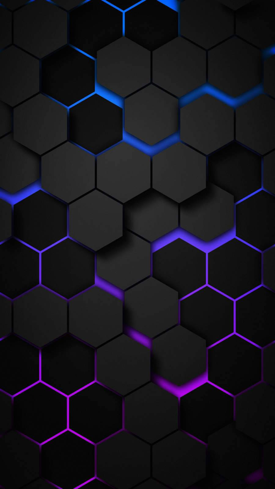 3d Iphone Black Hexagons Background