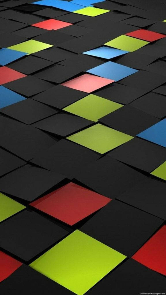 3d Iphone Colourful Tiles Background