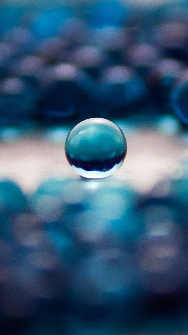 3d Iphone Glass Sphere Background