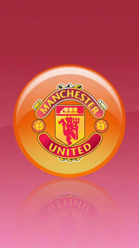 3d Iphone Manchester United Logo Background
