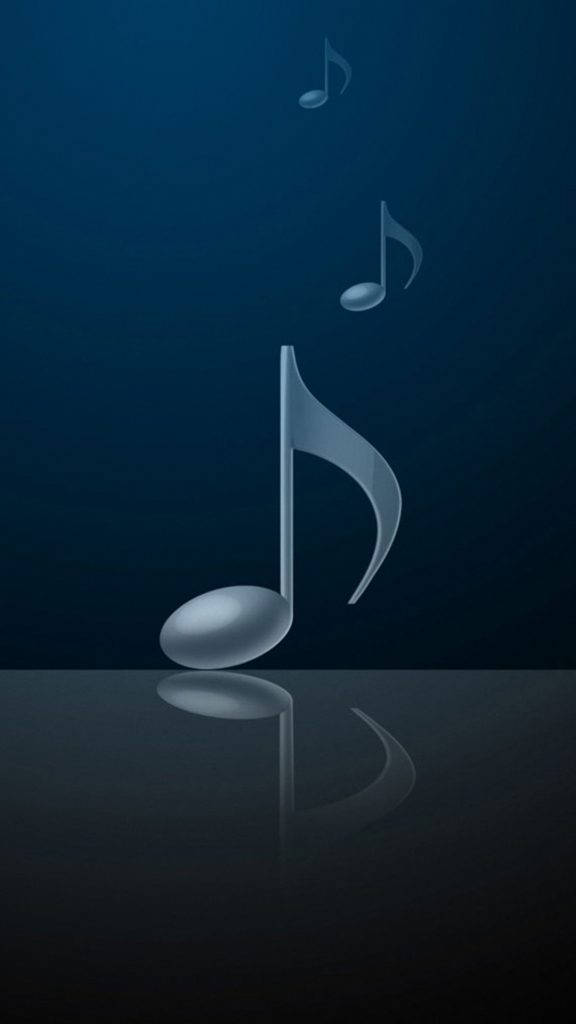 3d Iphone Musical Notes Background