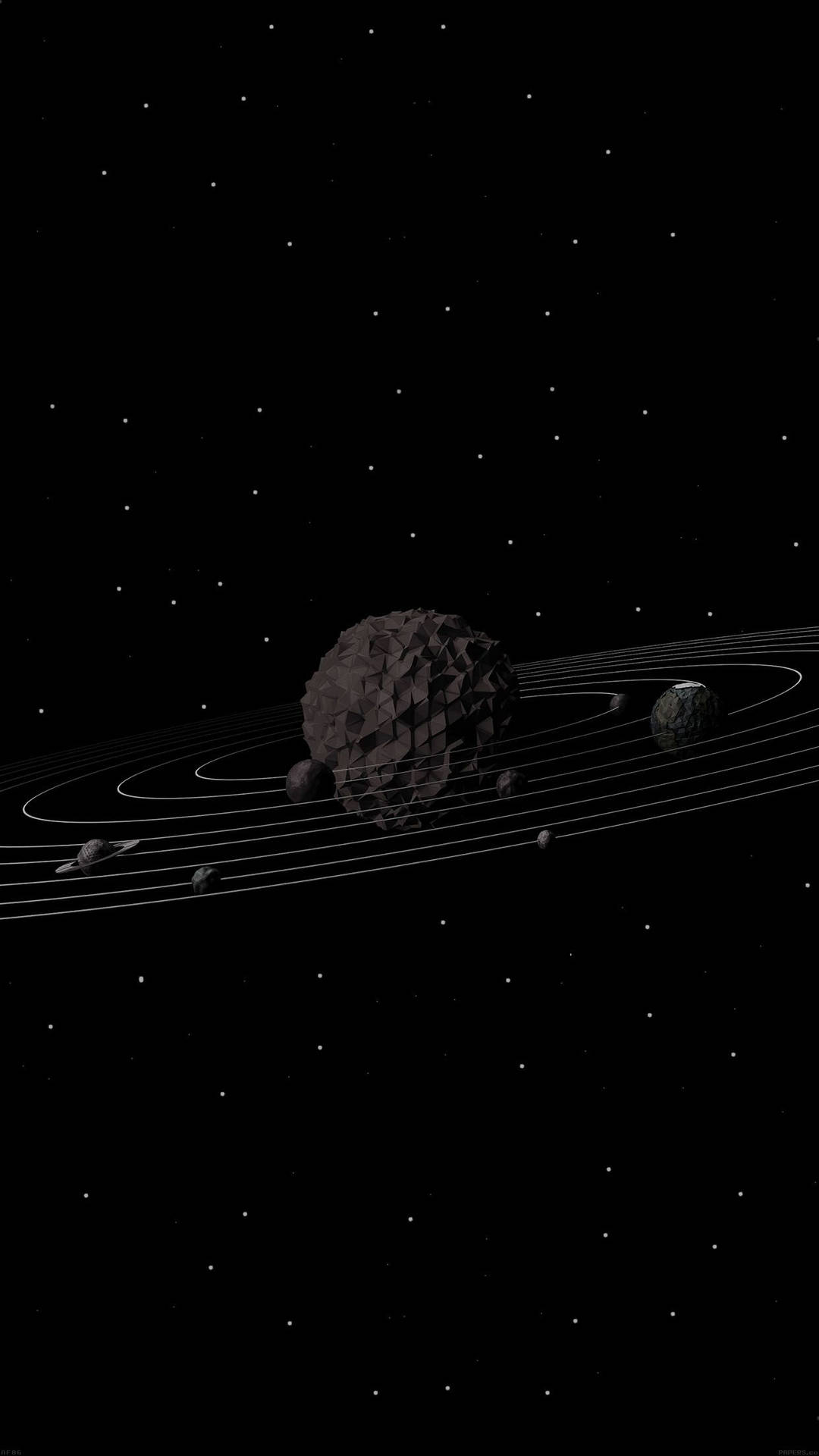 3d Iphone Rough Space Rock Background