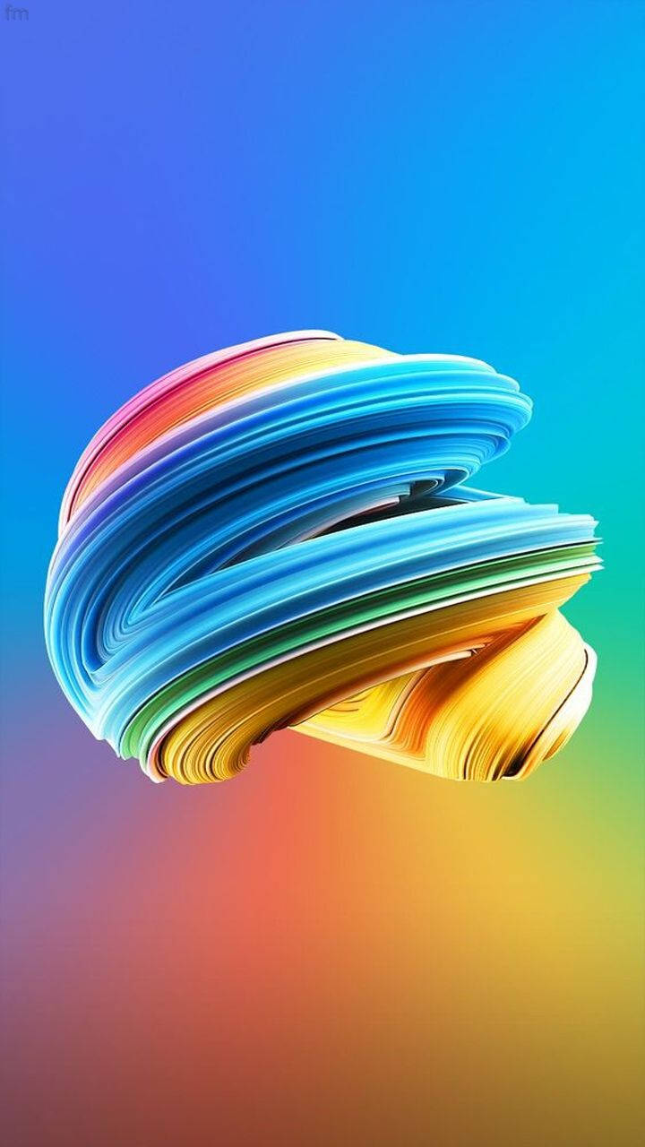 3d Iphone Swirl Of Pastel Colours Background