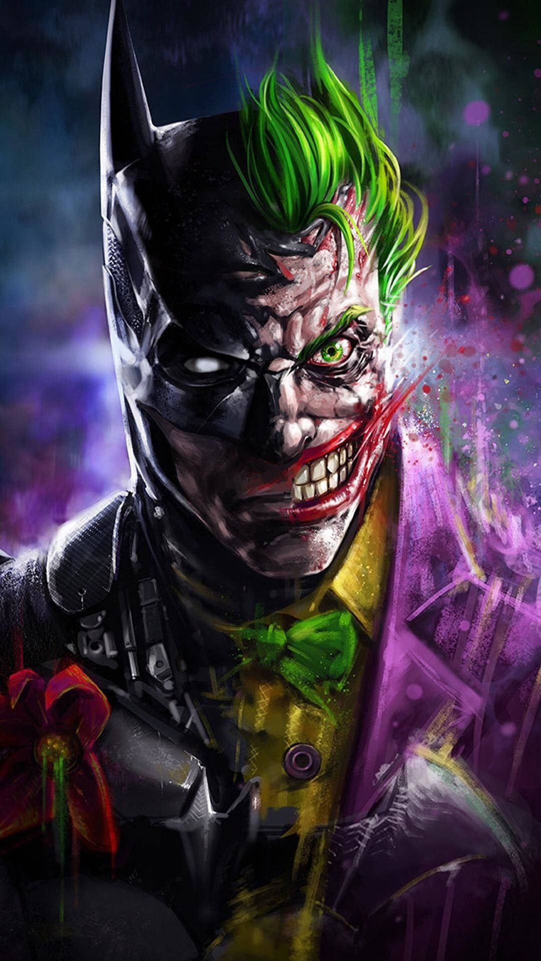 3d Joker Iphone Combined Bodies Background