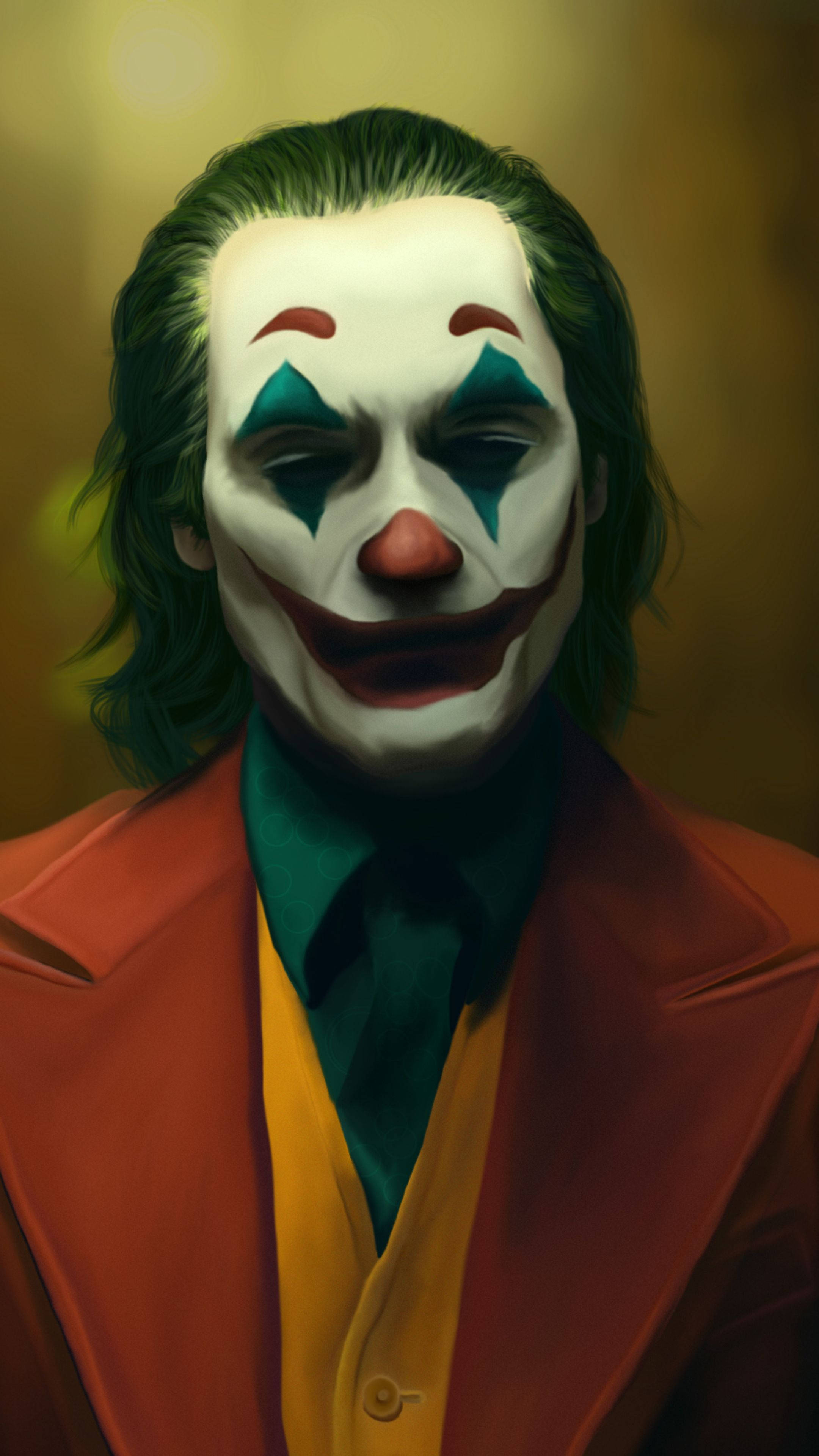 3d Joker Iphone Digital Painting Background