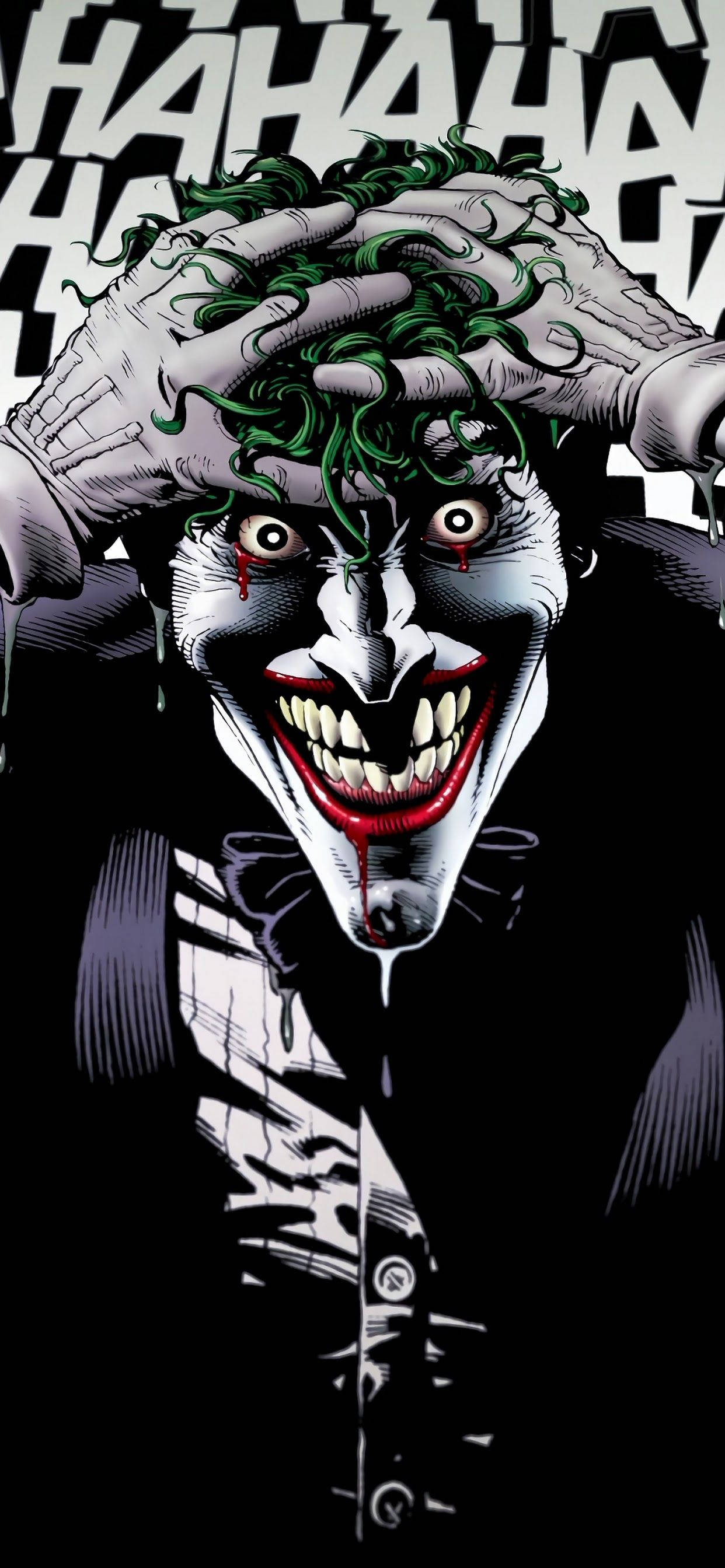 3d Joker Iphone Hands On Hair Background