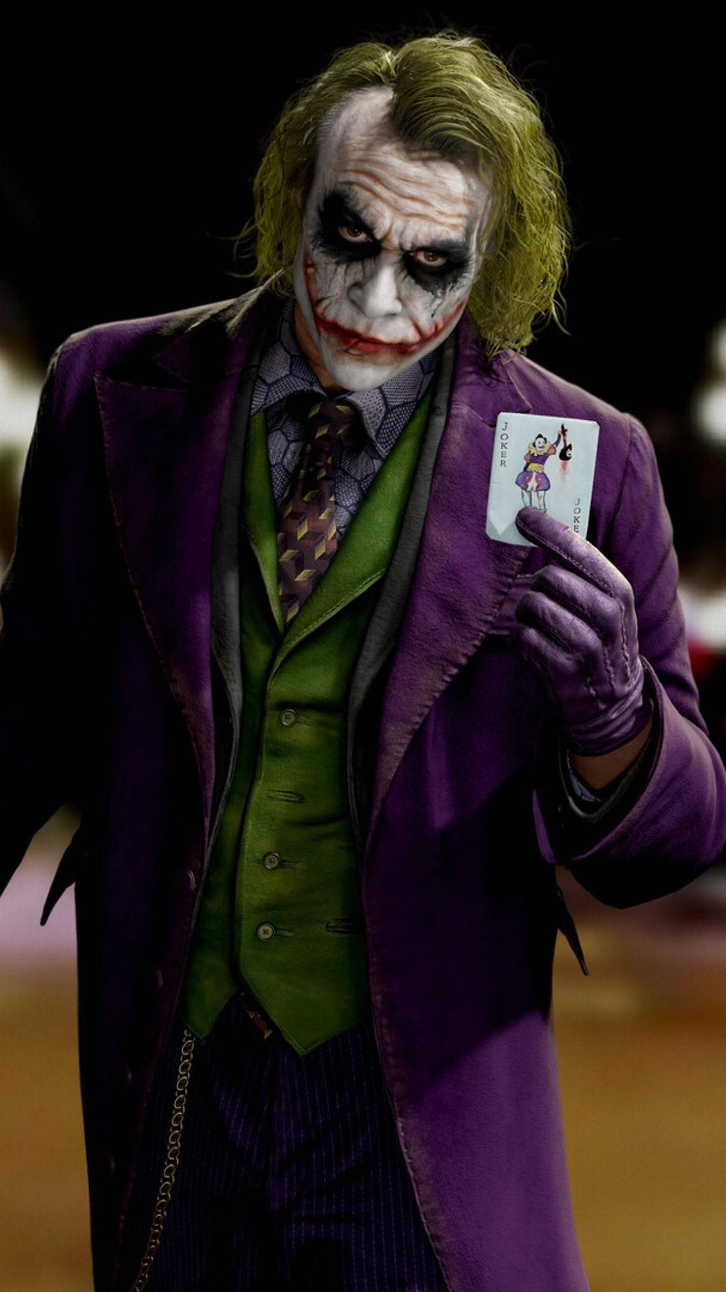3d Joker Iphone Holding Up Card Background