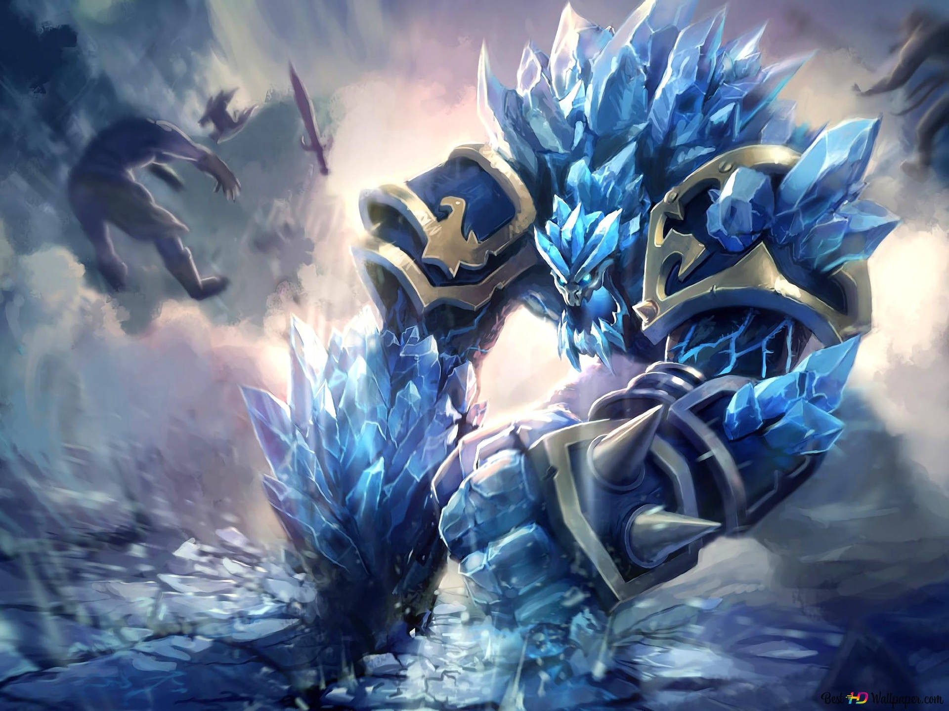 3d League Of Legends Glacial Malphite Background