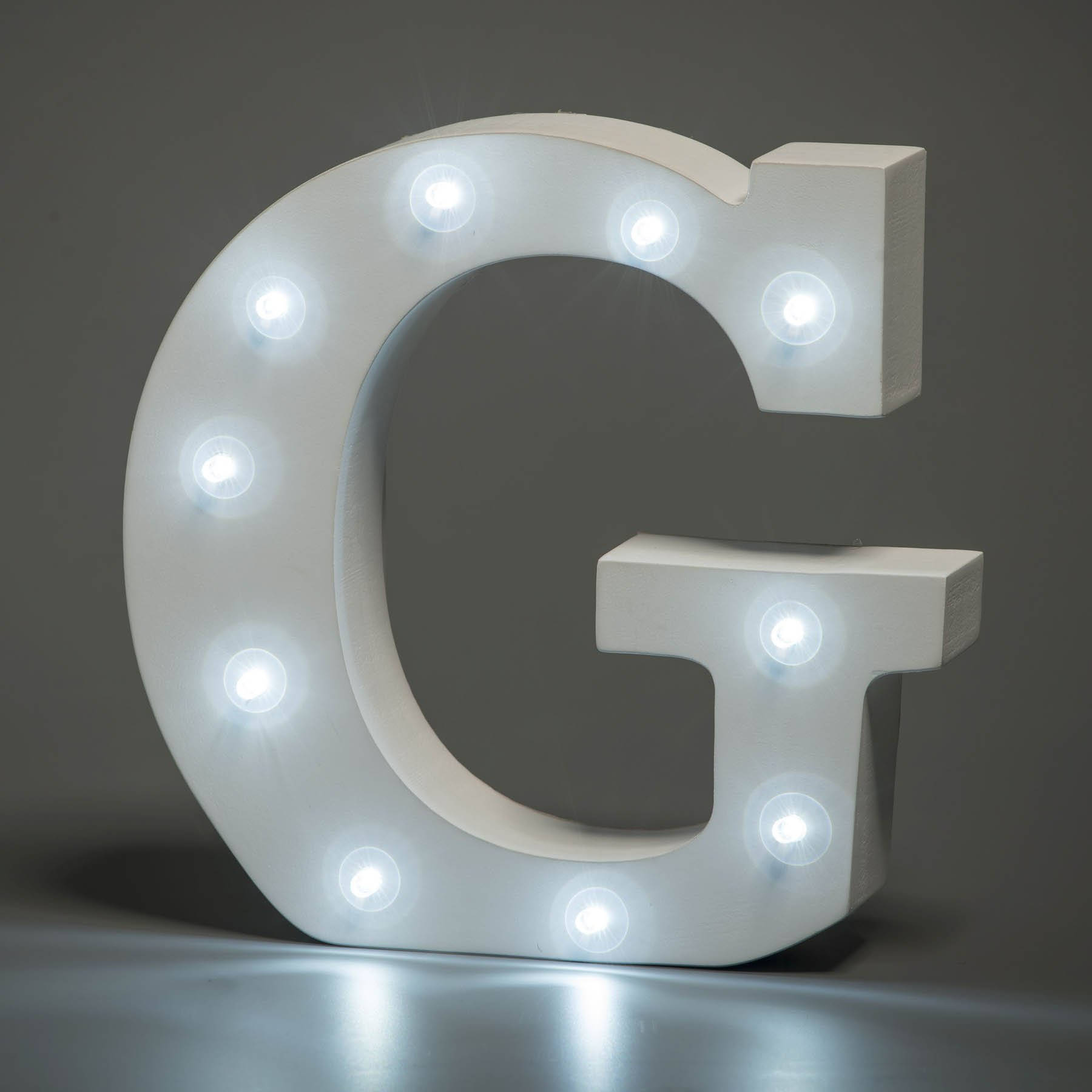 3d Letter G With Lights Background
