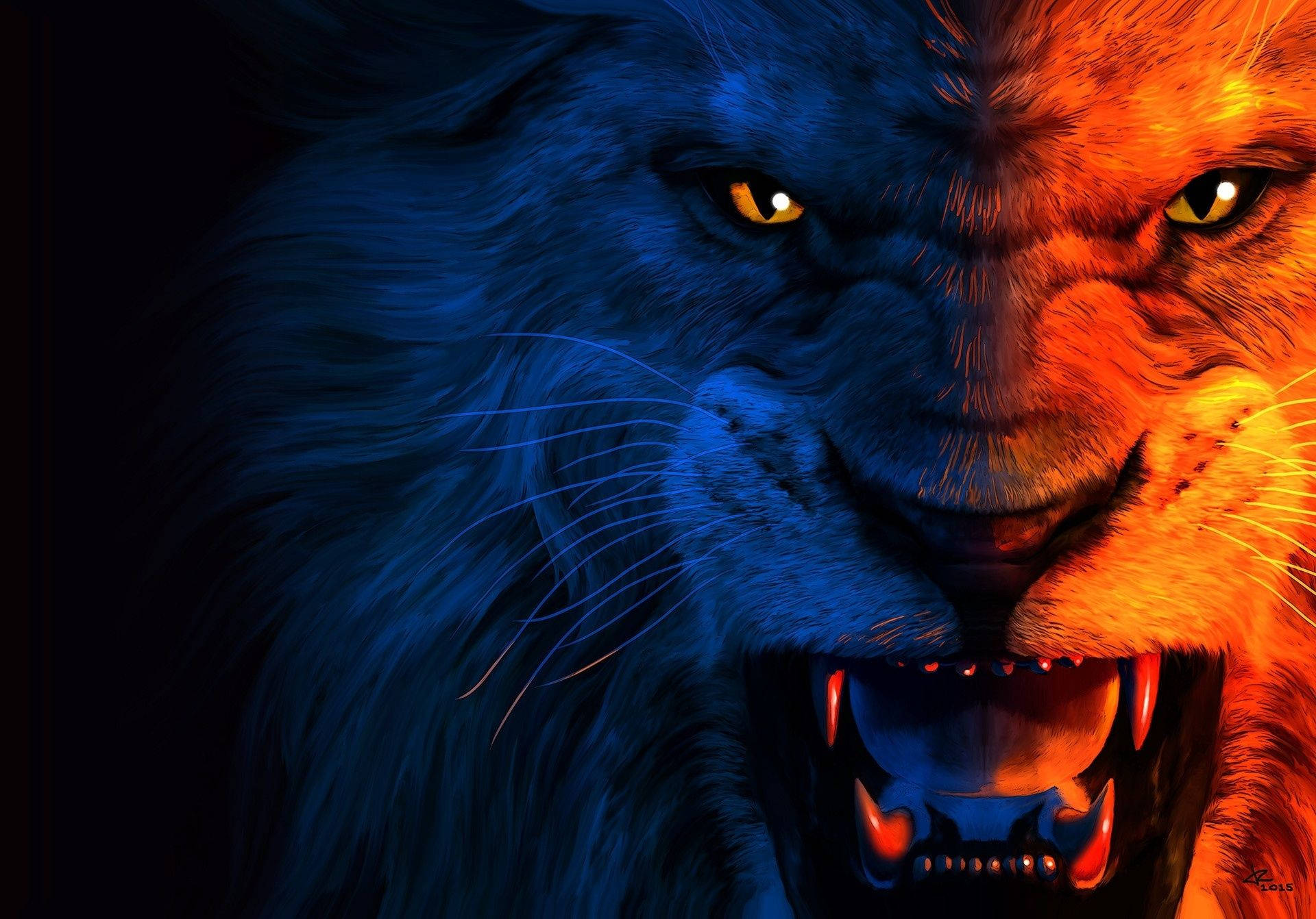 3d Lion Backdrop Captivating Image Background