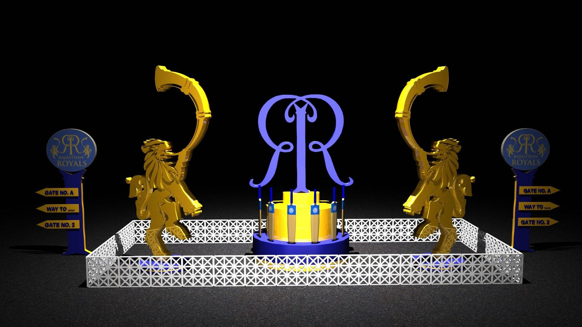 3d Logo Rajasthan Royals Background