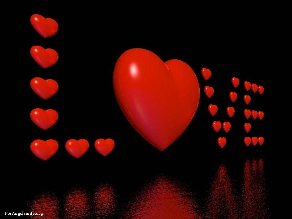 3d Love Heart Design Background