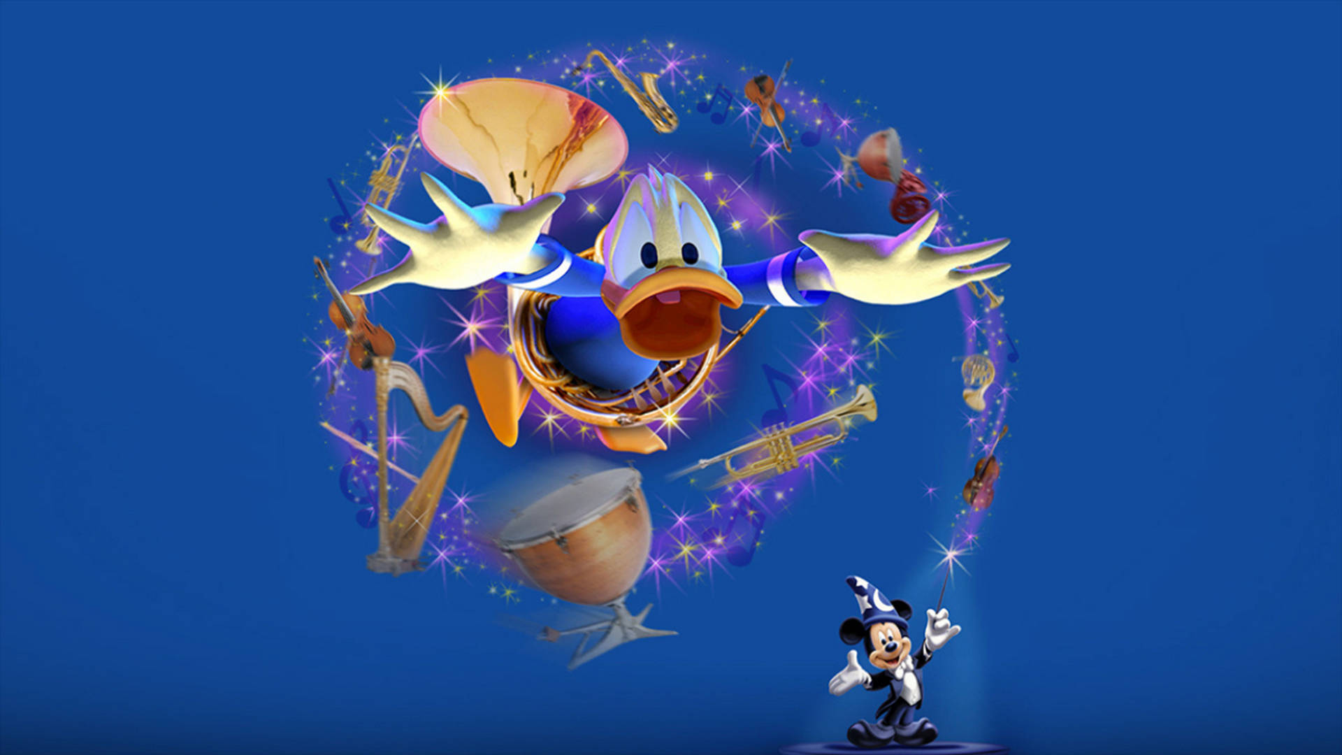 3d Magical Donald Duck Background