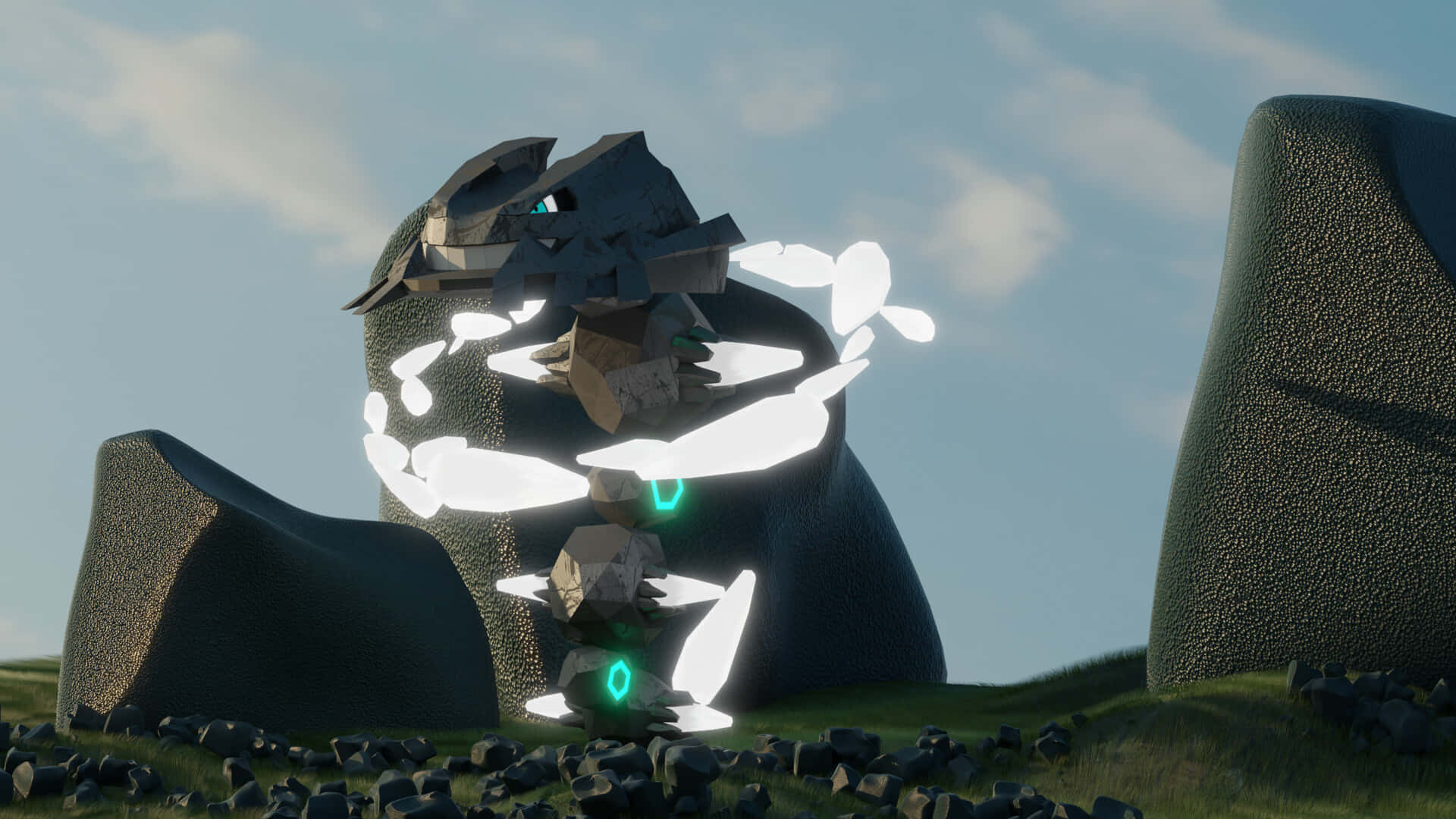 3d Mega Steelix On Field