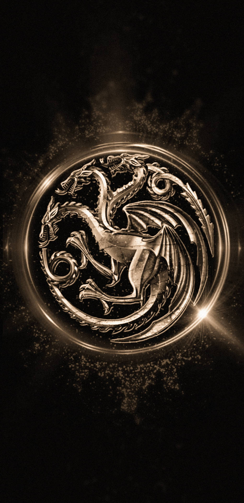 3d Metal House Of Dragon Insignia Background