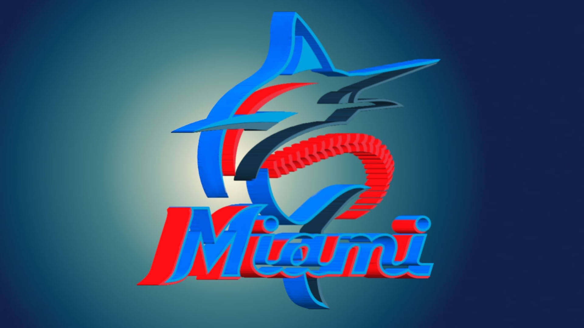3d Miami Marlins Logo Background