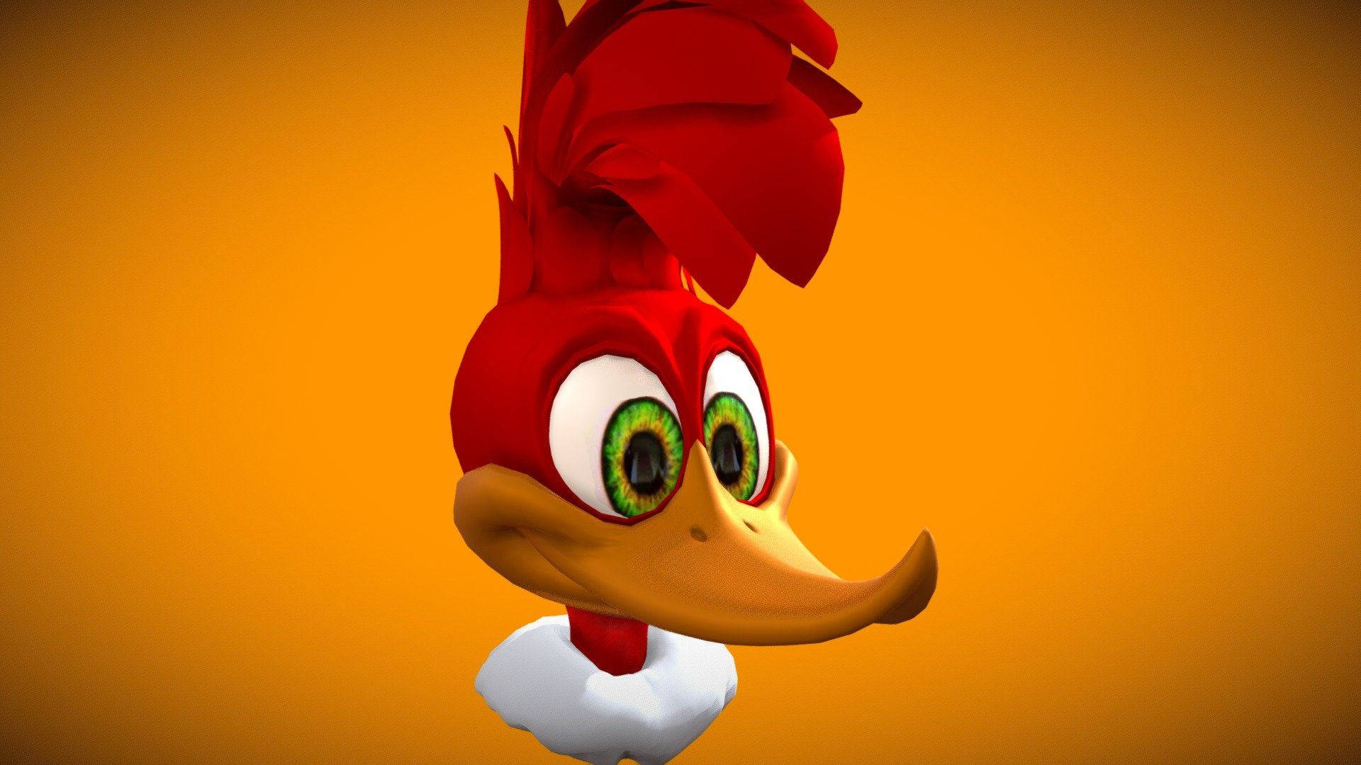 3d Model By Thiago Coser - Woody Woodpecker 3d Model, Hd Background