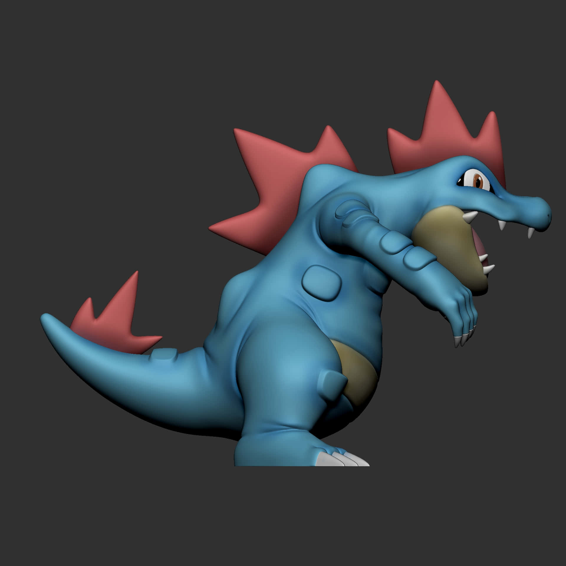 3d Model Of Feraligatr Background