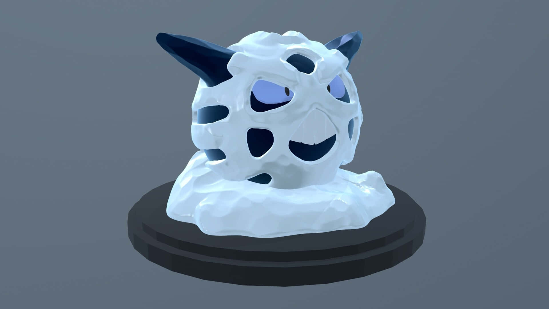 3d Model Of Glalie With Gray Backdrop Background