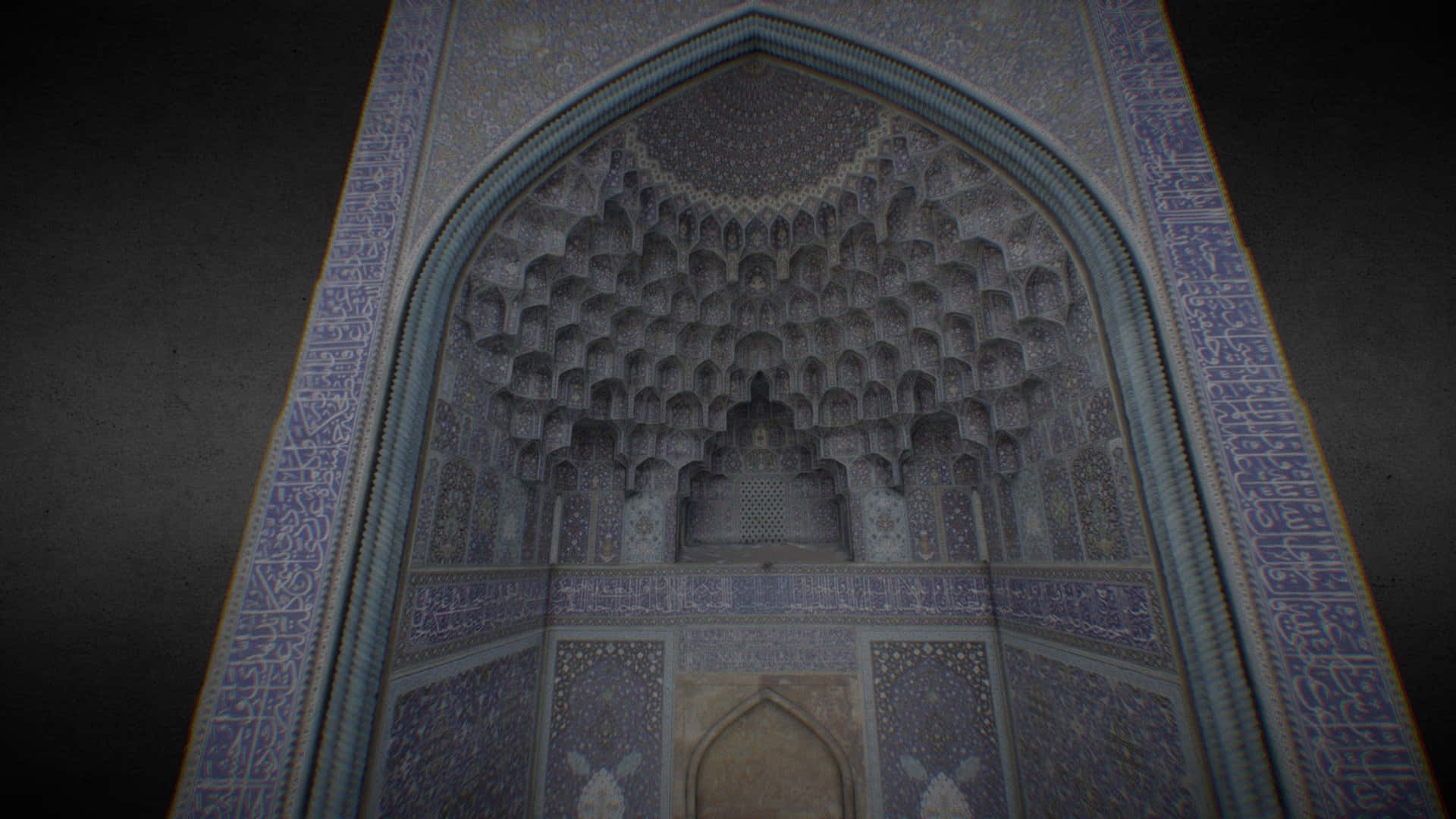 3d Model Of Shah Mosque Background