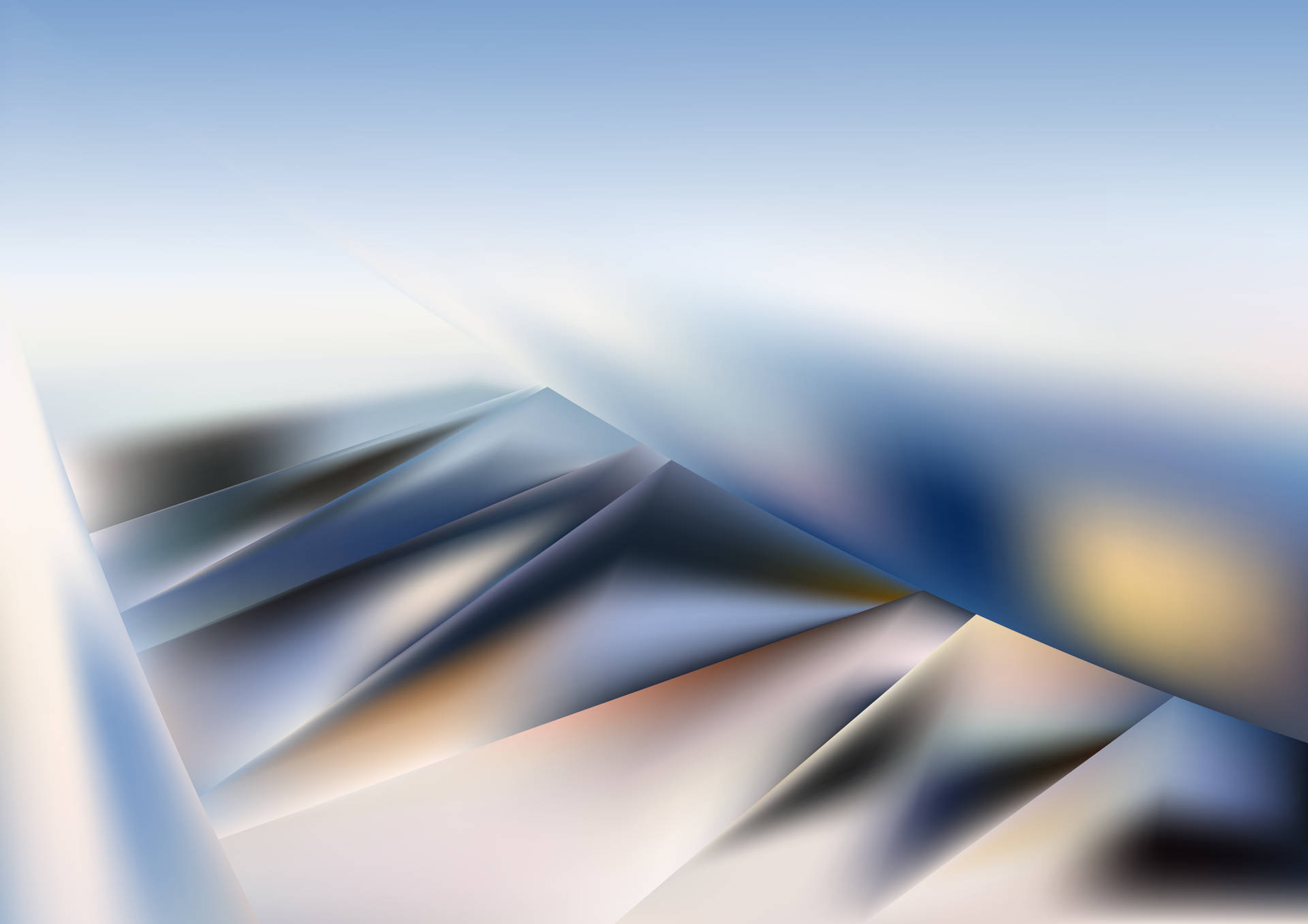 3d Mountain White Abstract Background